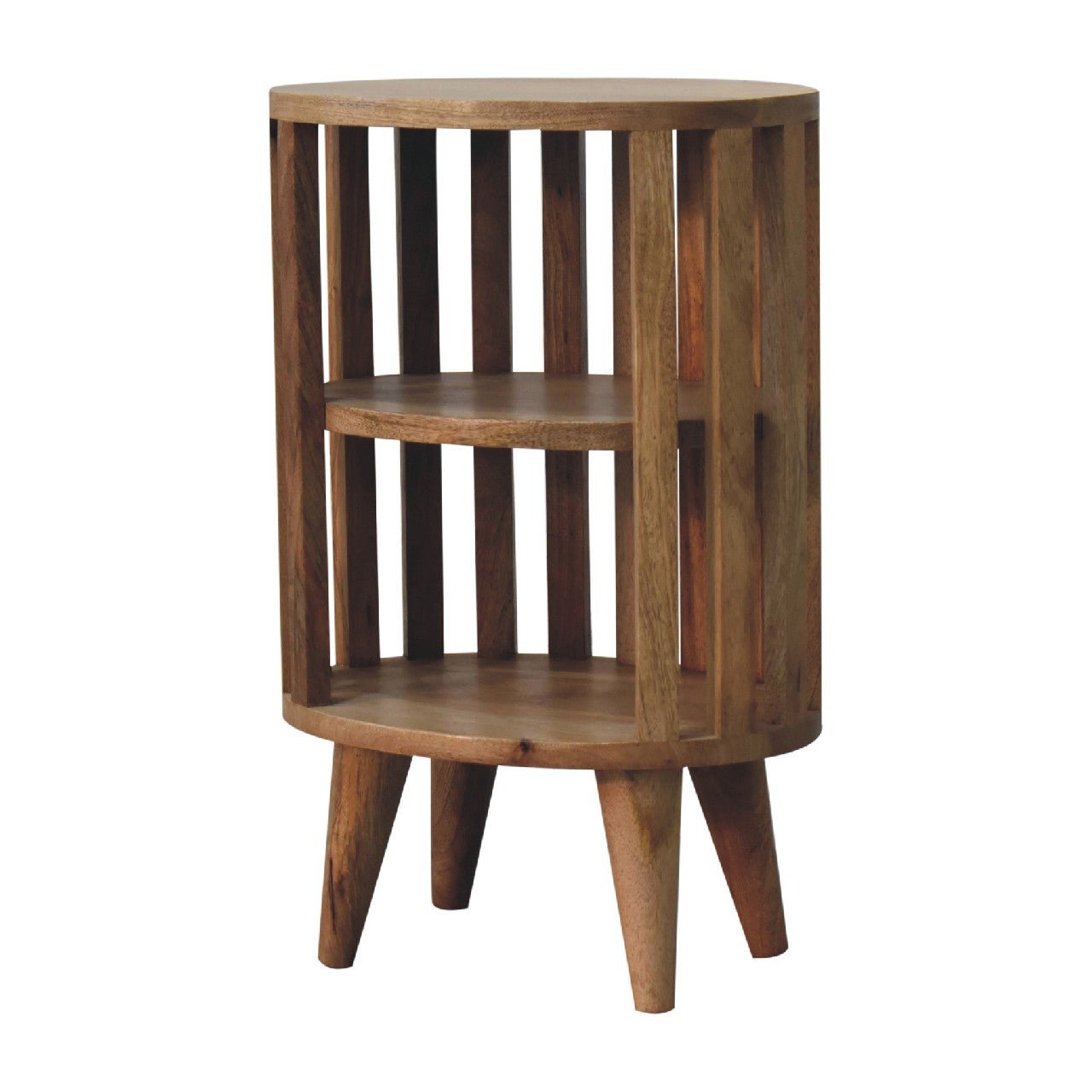 Alliance Double Shelf Bedside with Vertical Slats Design - Nightstands