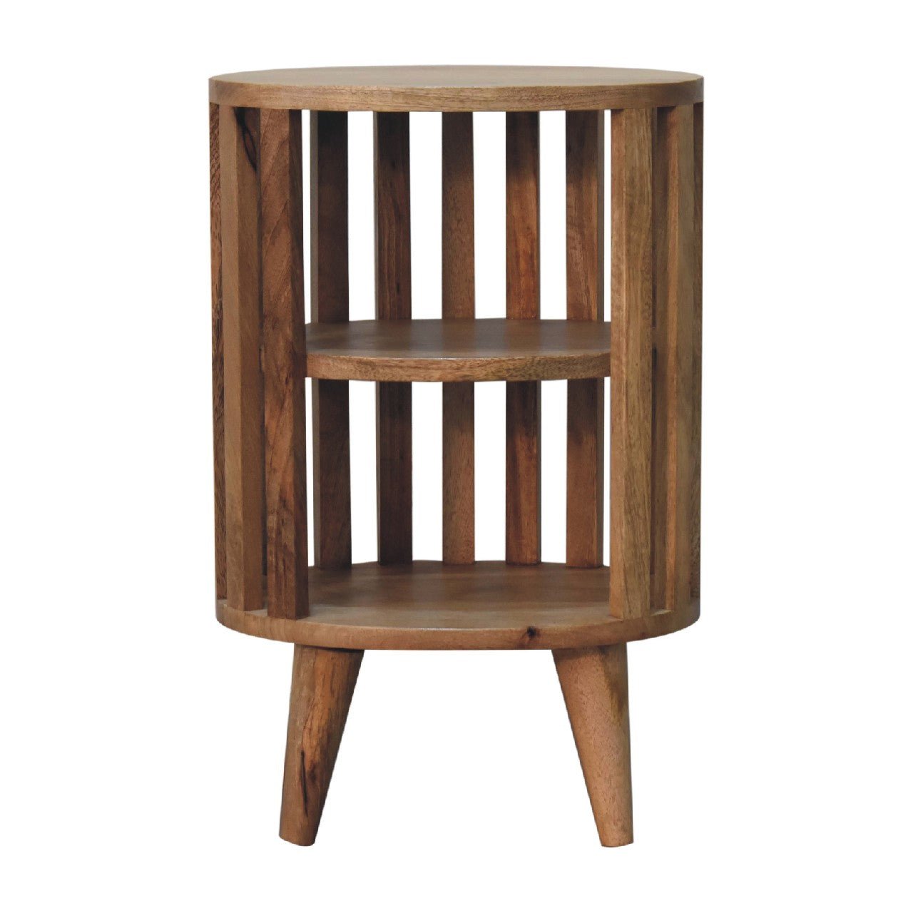 Alliance Double Shelf Bedside with Vertical Slats Design - Nightstands