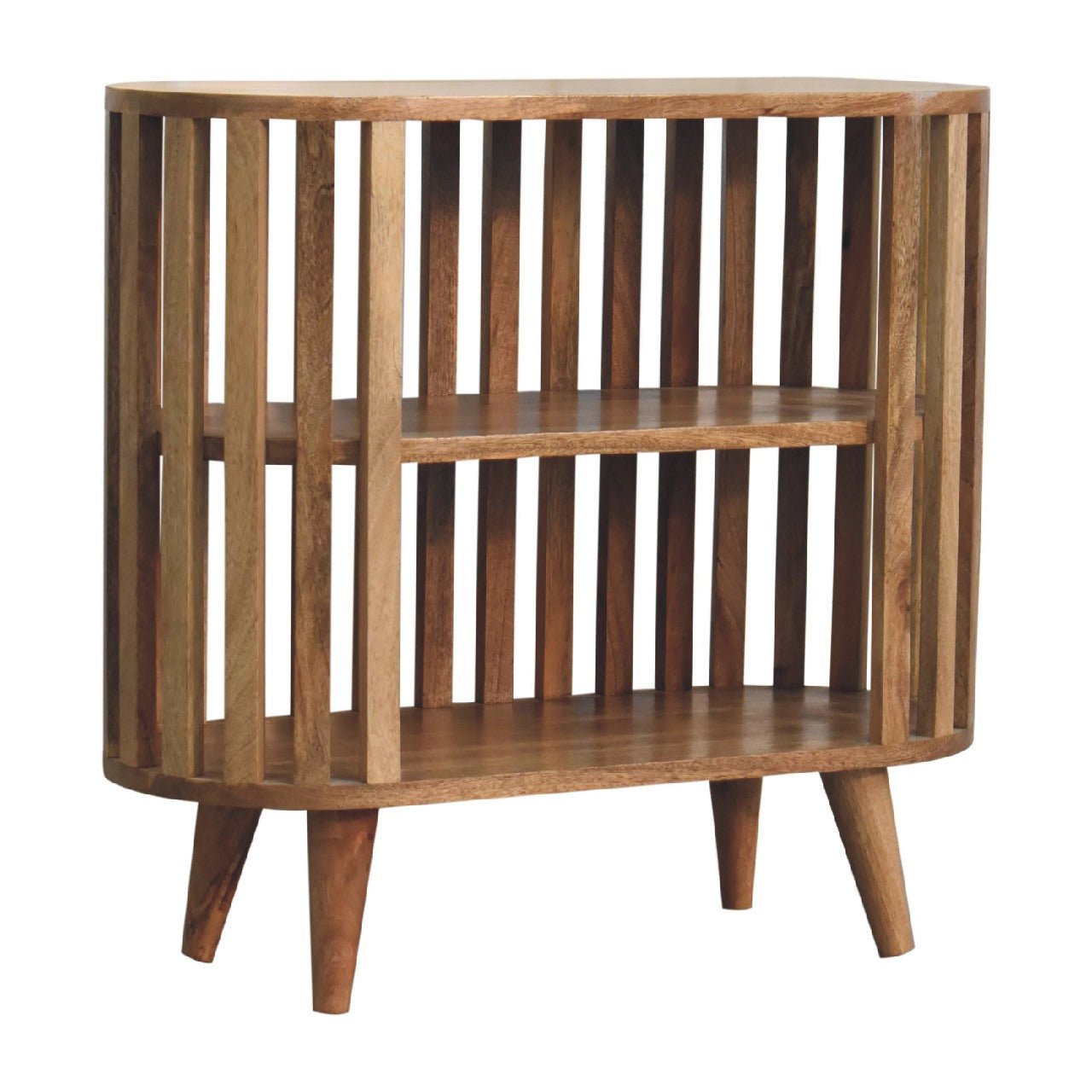 Alliance Wood Cabinet with 2 Shelves and Vertical Slats Design - Cabinets