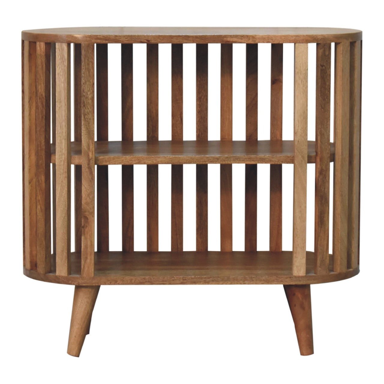 Alliance Wood Cabinet with 2 Shelves and Vertical Slats Design - Cabinets