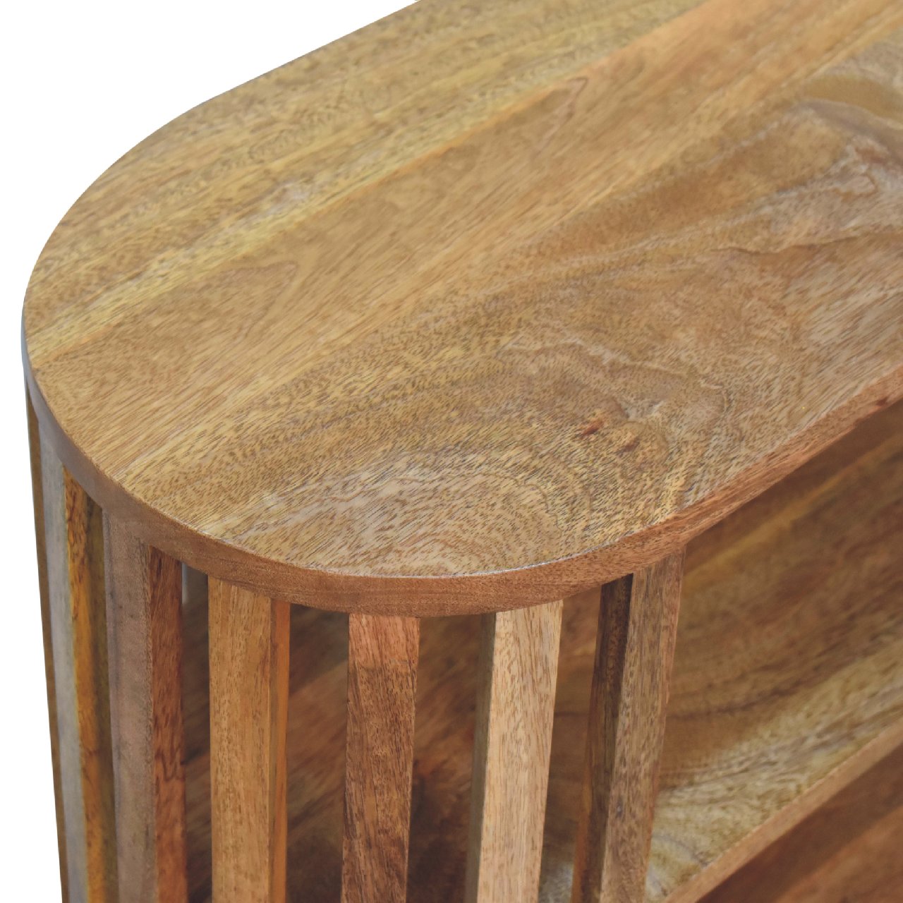 Alliance Wood Cabinet with 2 Shelves and Vertical Slats Design - Cabinets