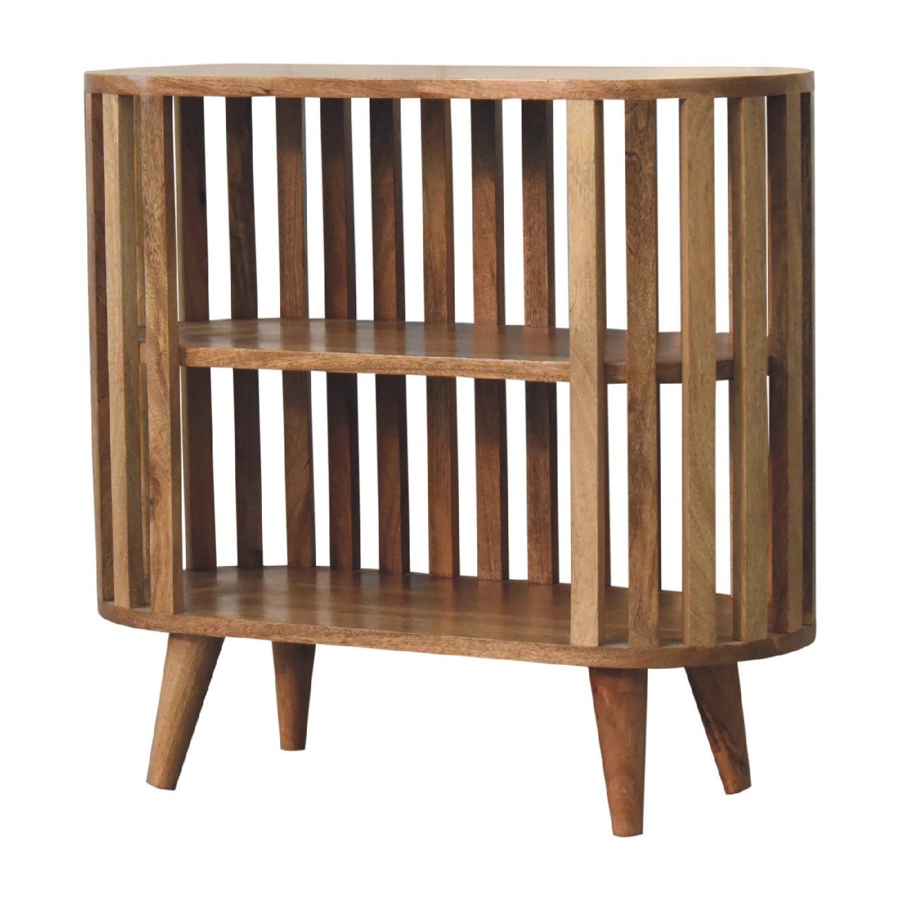 Alliance Wood Cabinet with 2 Shelves and Vertical Slats Design - Cabinets