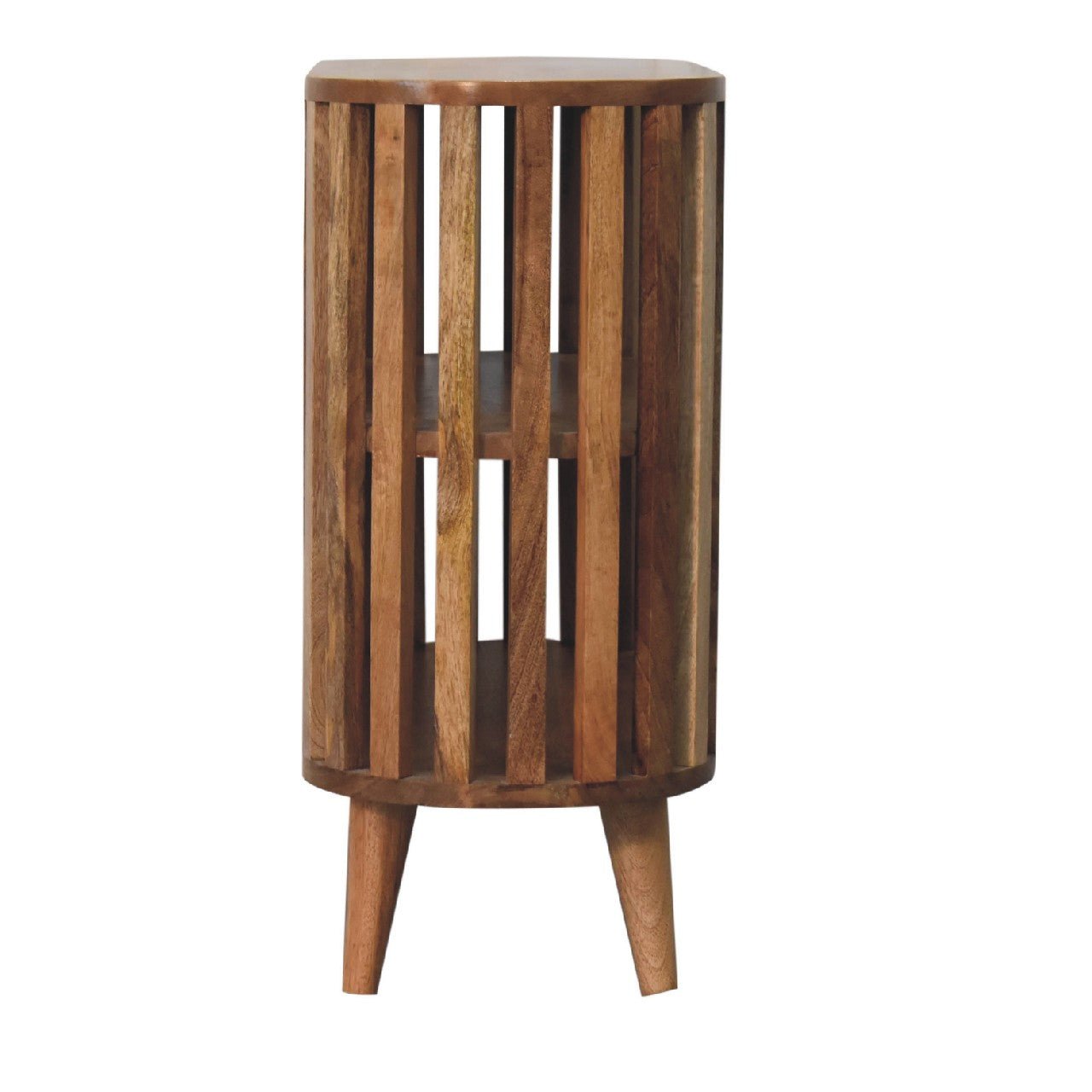 Alliance Wood Cabinet with 2 Shelves and Vertical Slats Design - Cabinets