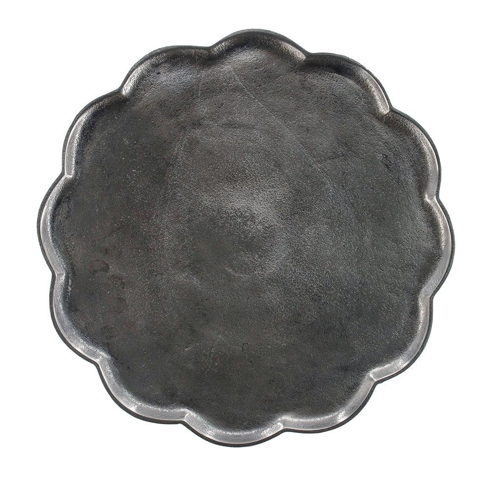 Aluminum Side Table with Leaf Design - Side Tables