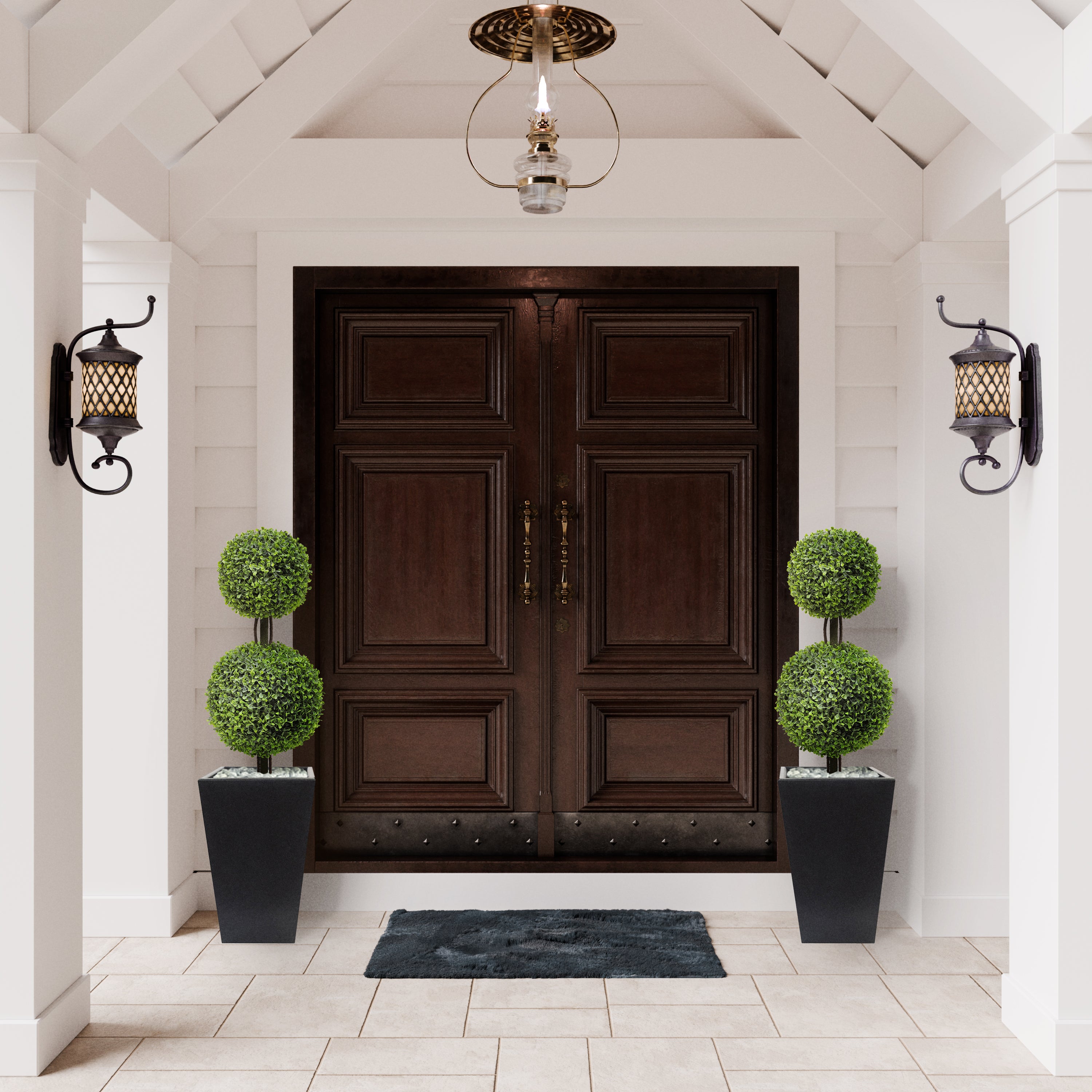 3 ft. Artificial Boxwood Topiary Double Balls Tree