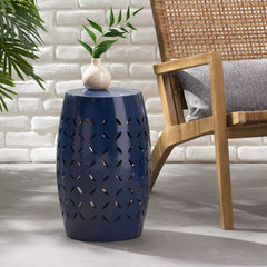 Apex 12" Outdoor Lace-Cut Side Table - Side Tables