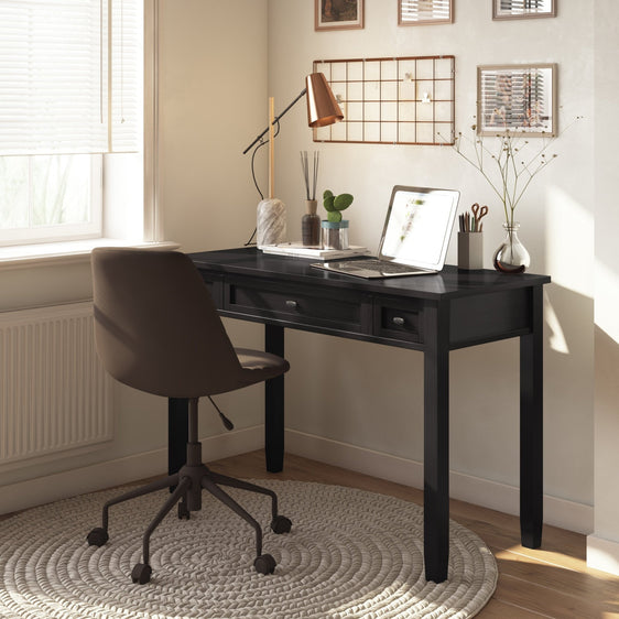 Apogee Solid Wood Desk with Drawer and Internal Keyboard Tray - Desks