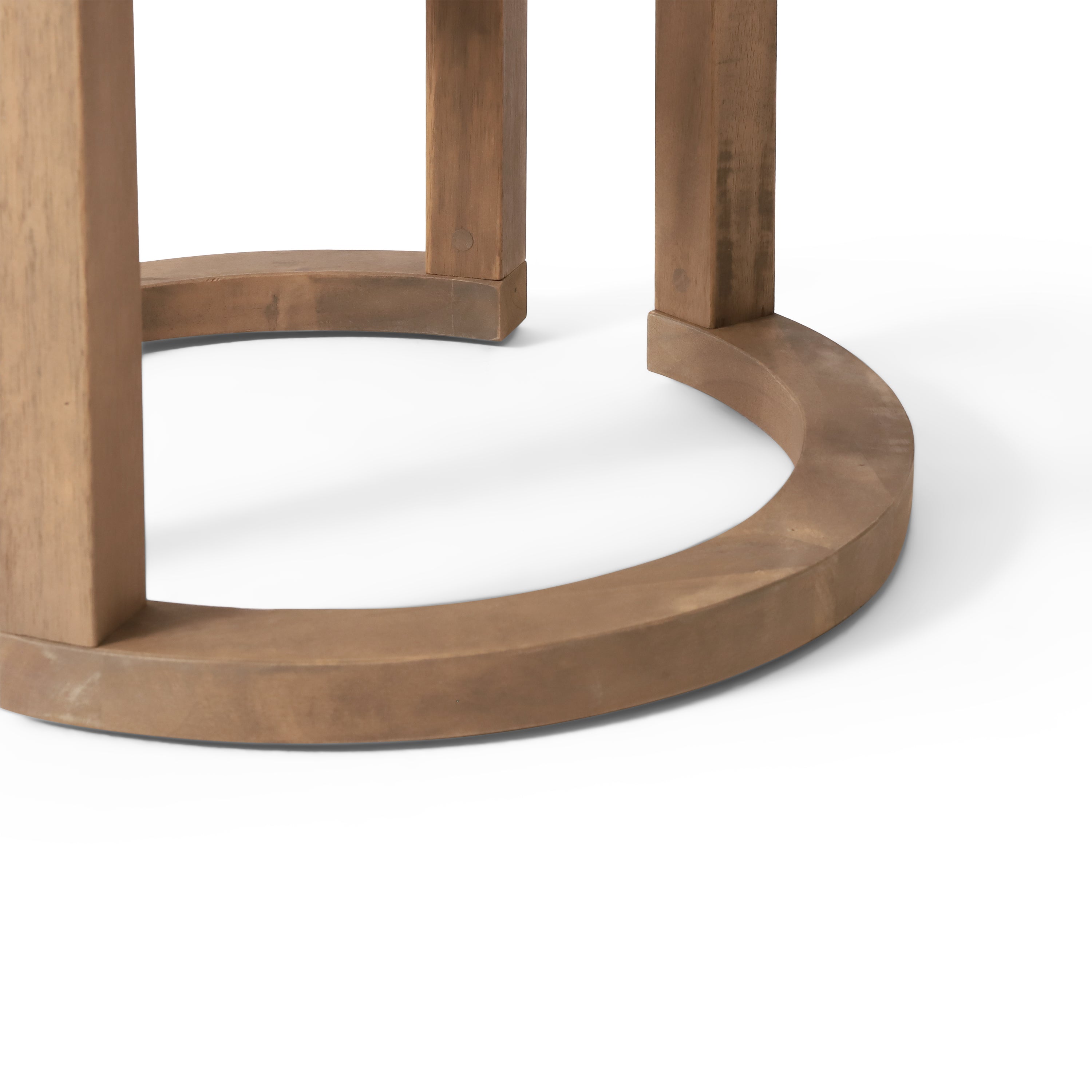 Outdoor Acacia Wood Side Table, 18" Solid Side Table