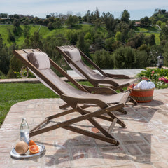 Arcadia Outdoor Sling Chair with Pillow - Outdoor Patio Chair