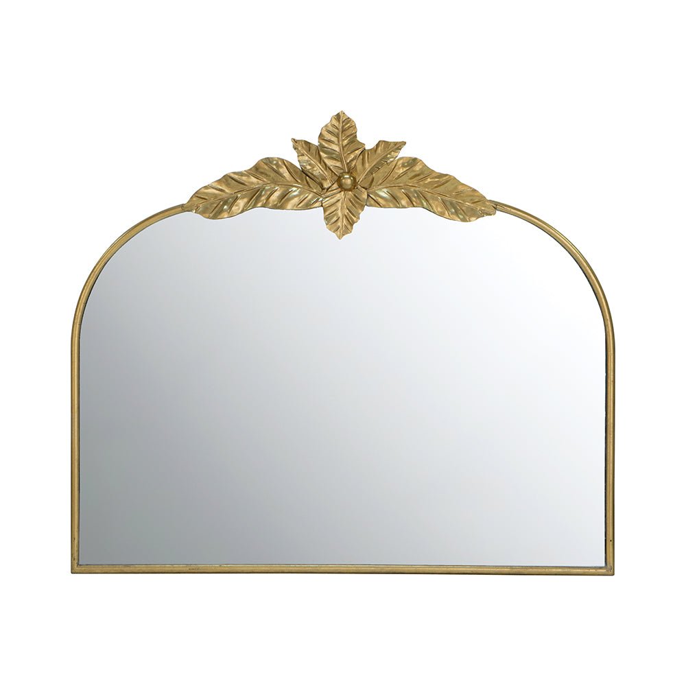 Arched Wall Mirror with Metal Frame - Mirrors