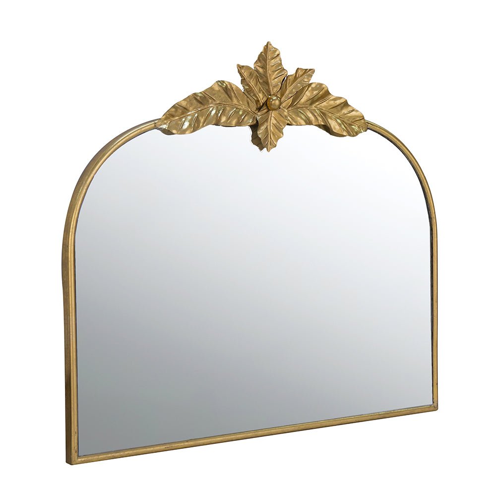 Arched Wall Mirror with Metal Frame - Mirrors