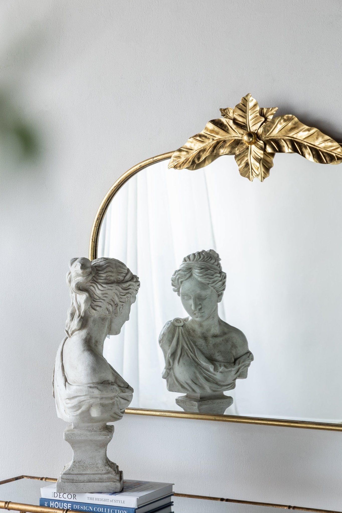 Arched Wall Mirror with Metal Frame - Mirrors