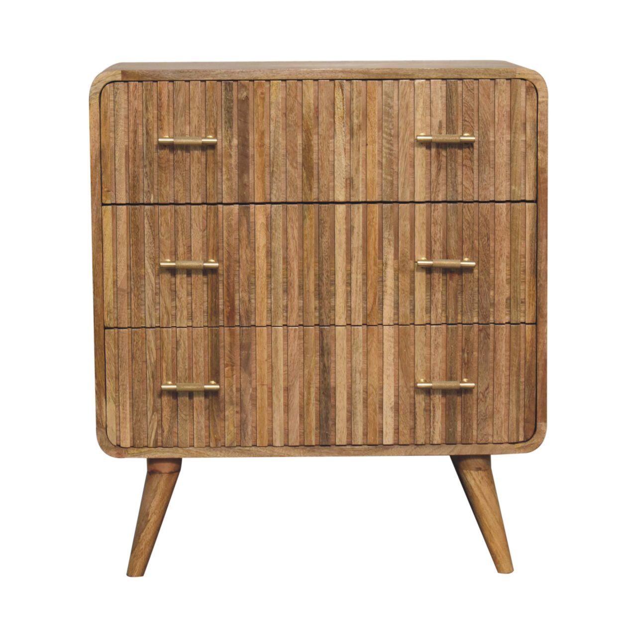 Architect Solid Wood Chest with 3 Drawers and Tapered Legs - Dressers