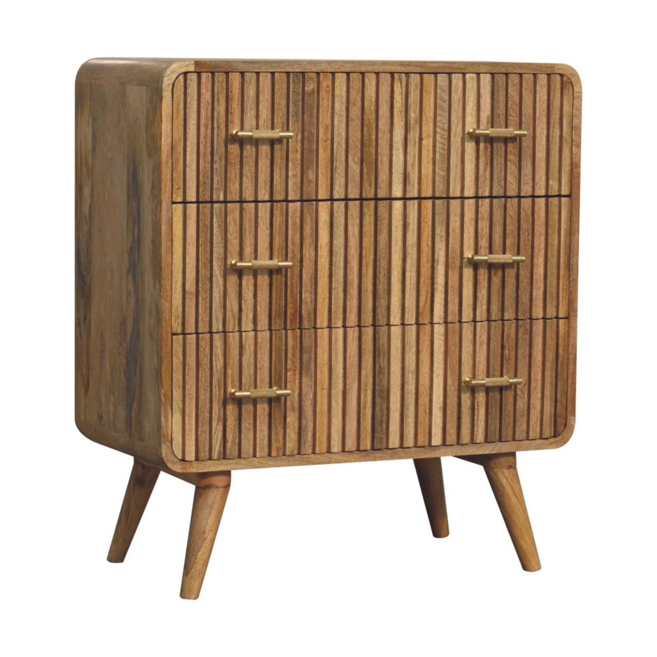 Architect Solid Wood Chest with 3 Drawers and Tapered Legs - Dressers