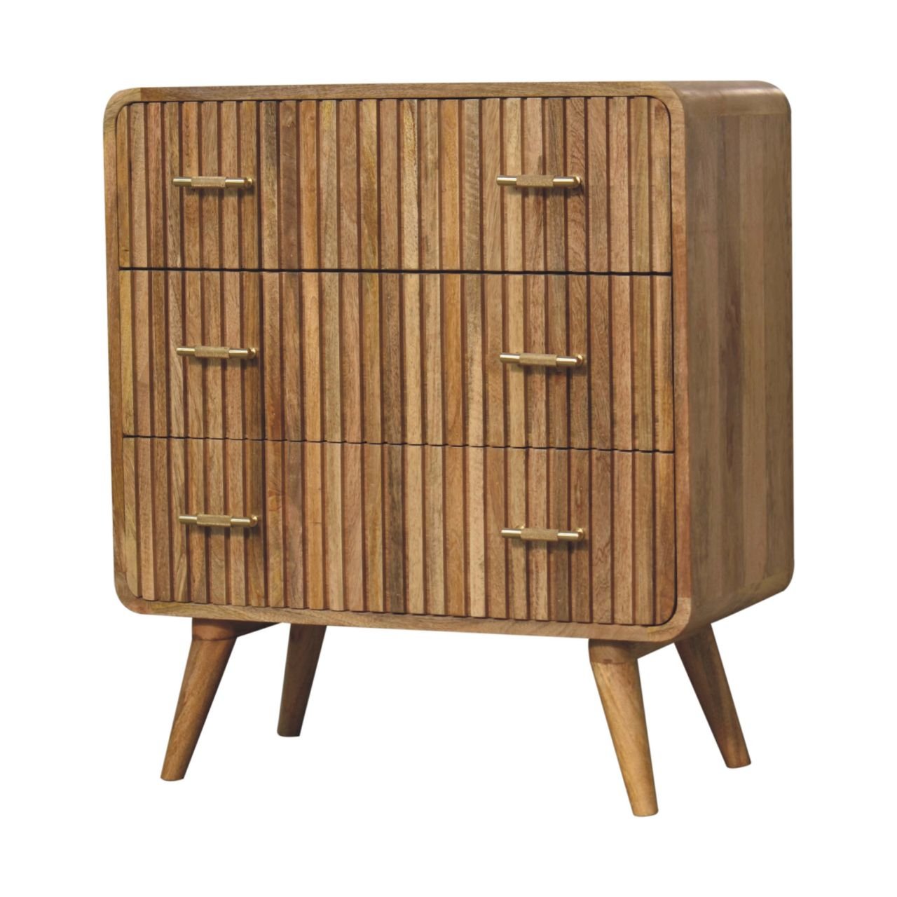 Architect Solid Wood Chest with 3 Drawers and Tapered Legs - Dressers
