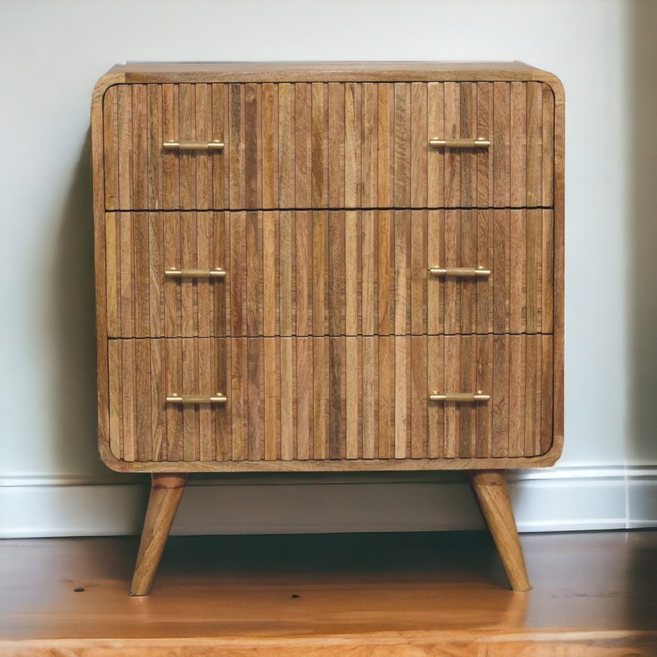 Architect Solid Wood Chest with 3 Drawers and Tapered Legs - Dressers
