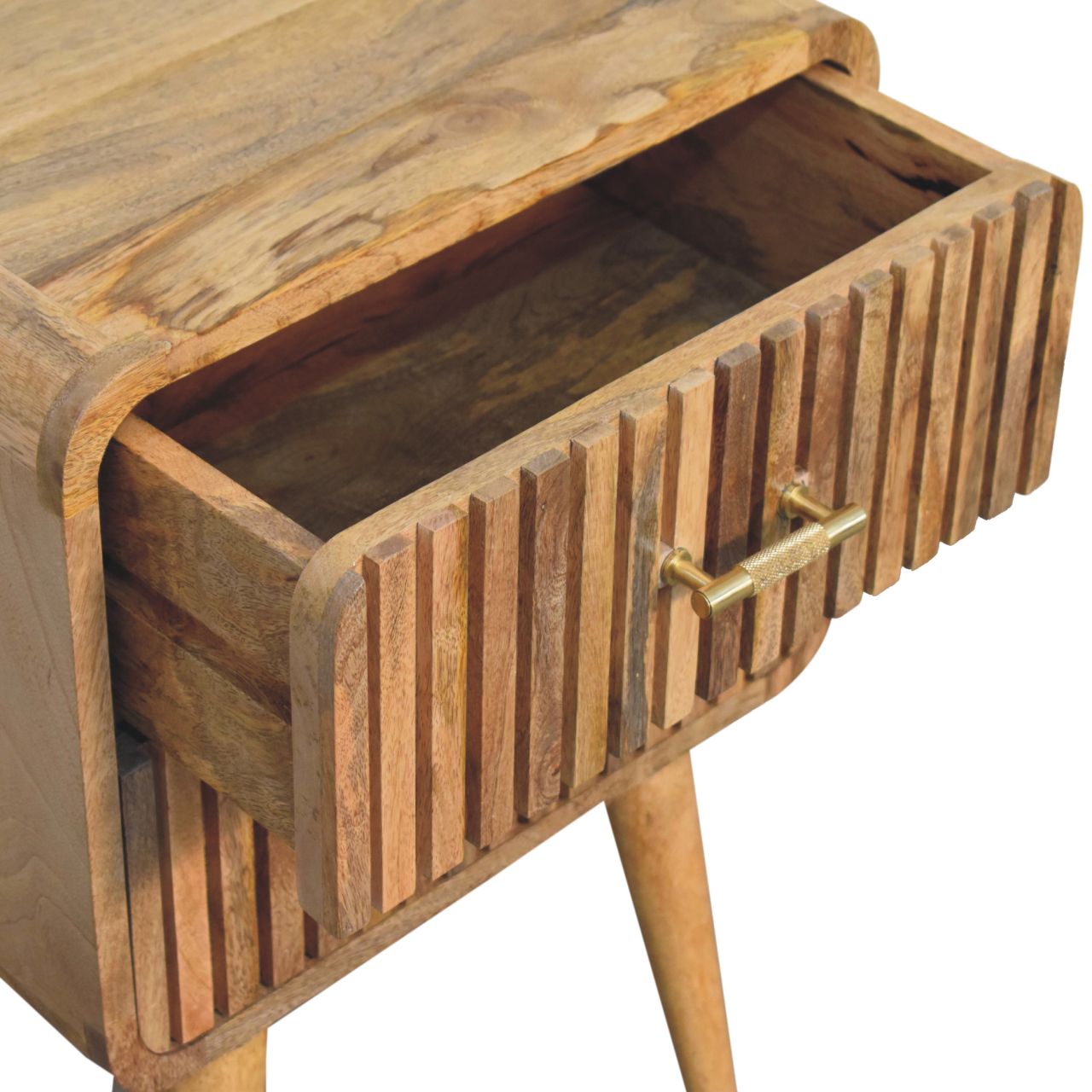 Architect Solid Wood Nightstand with 2 Drawers and Tapered Legs - Nightstands