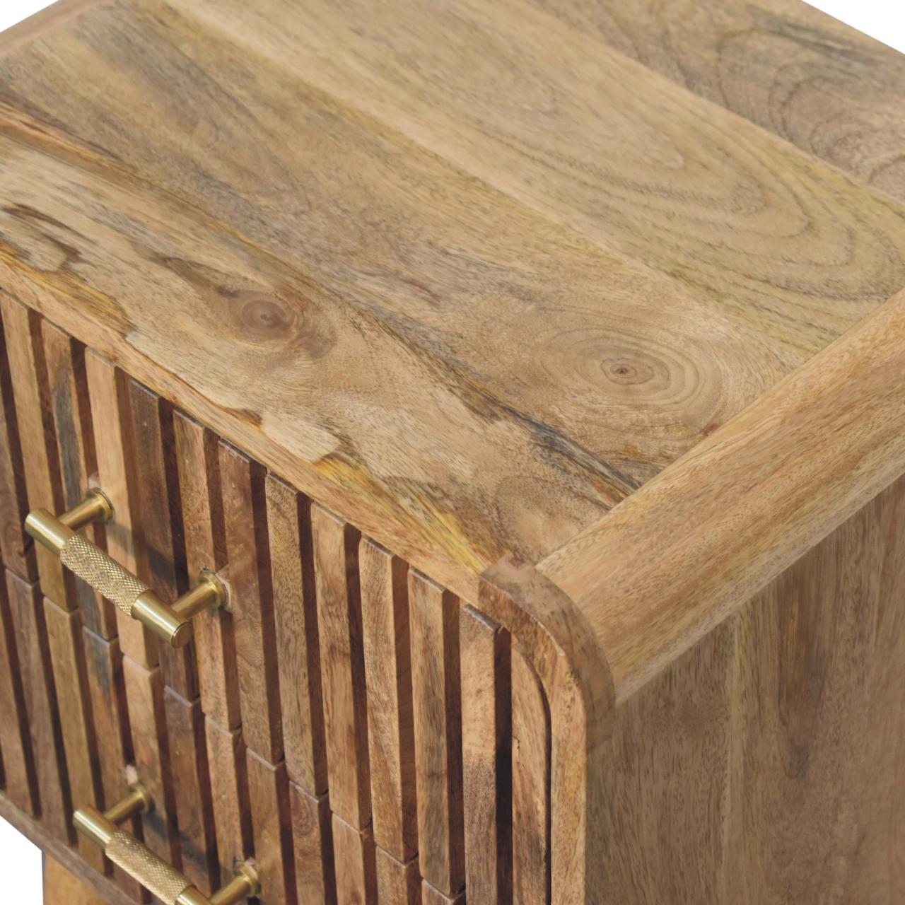 Architect Solid Wood Nightstand with 2 Drawers and Tapered Legs - Nightstands