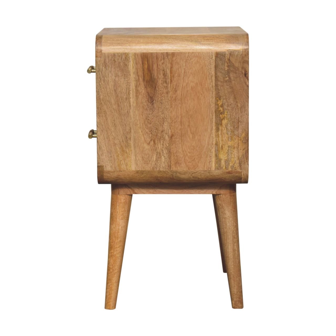 Architect Solid Wood Nightstand with 2 Drawers and Tapered Legs - Nightstands