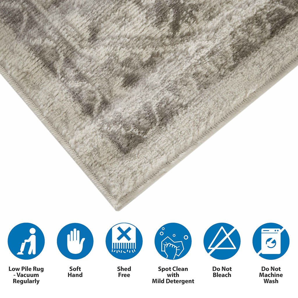 Area Rug with Sprayed Latex Reverse and Tiled Border - Indoor Rugs