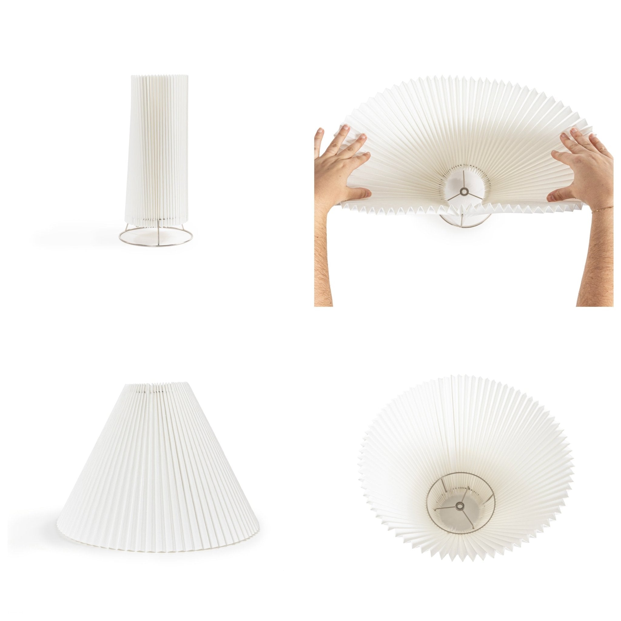 Arvid Rustic Scandinavian Resin/Iron Lighthouse LED Table Lamp with Pleated Shade - Table Lamps