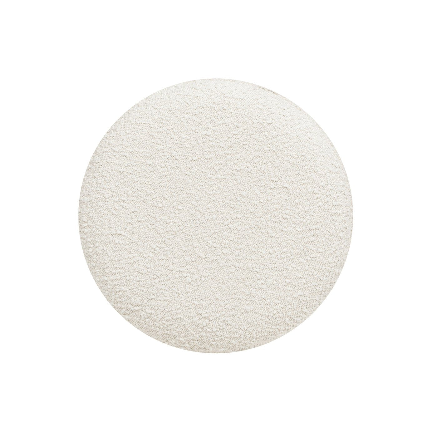 Aviation Round Upholstered Cocktail Ottoman with Natural Wood Base - Ottomans