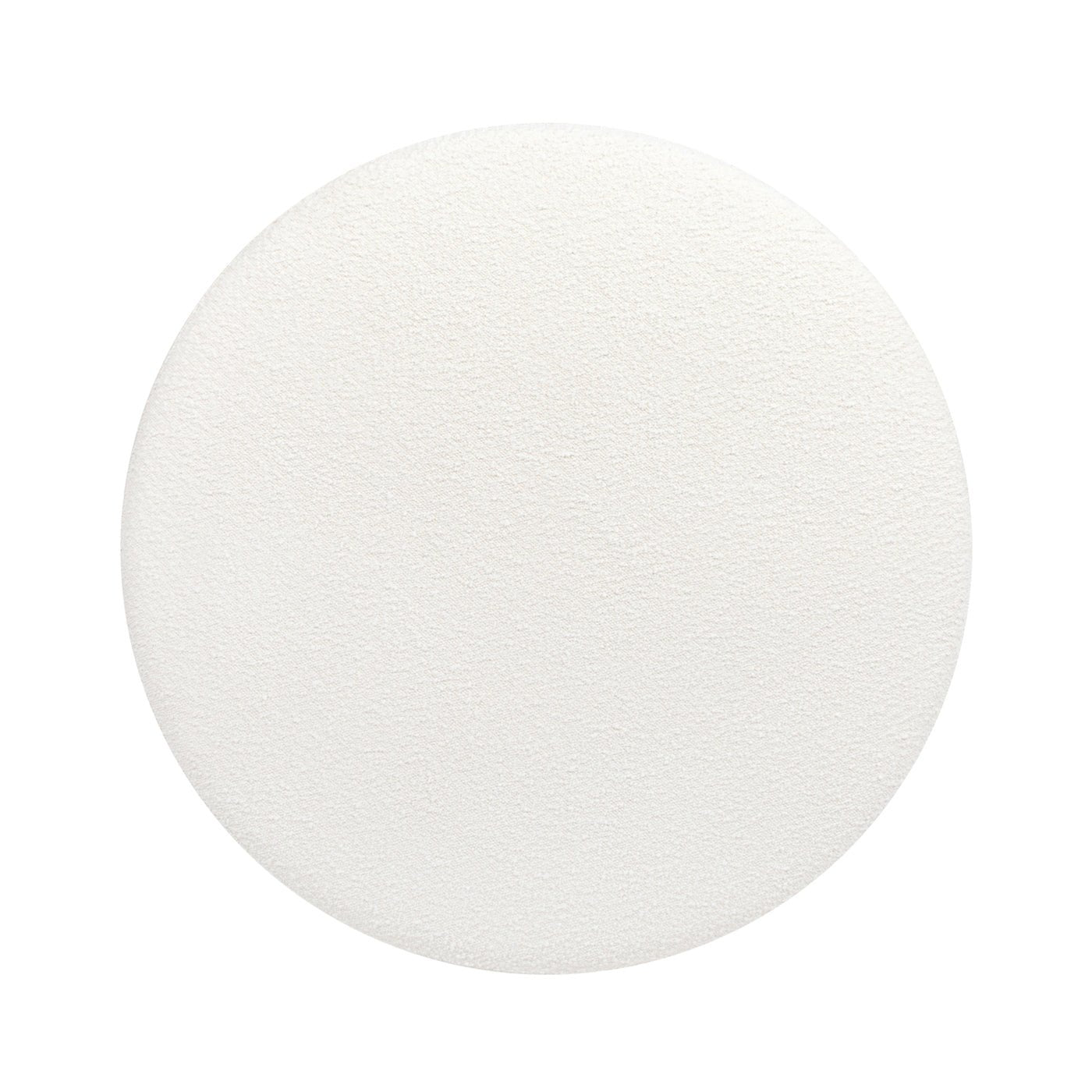 Aviation Round Upholstered Cocktail Ottoman with Natural Wood Base - Ottomans