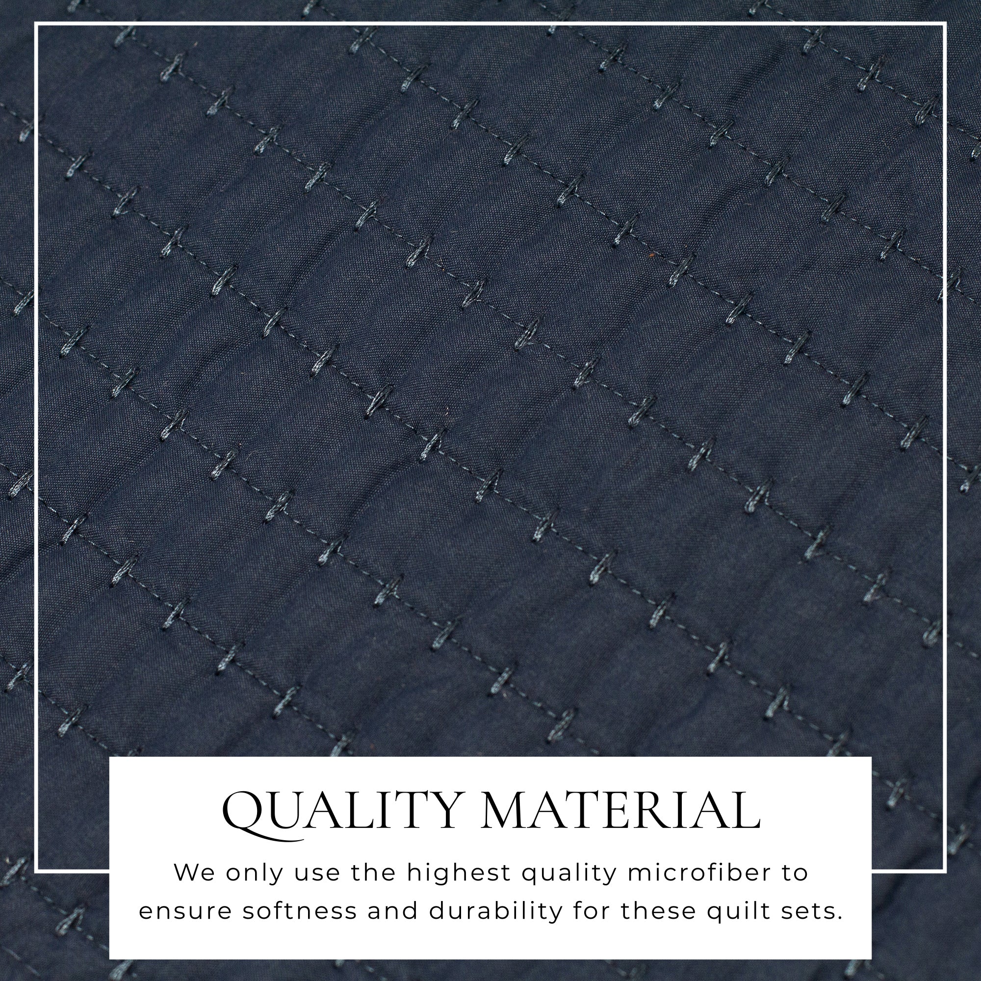 Stitched Quilt Set with Shams