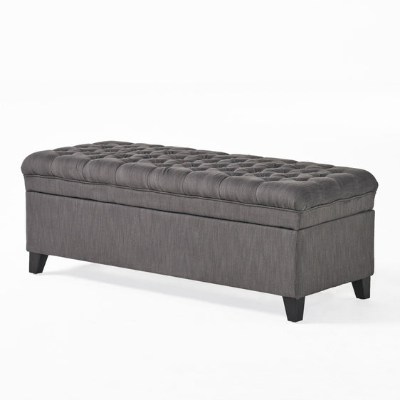 Azure Upholstered Storage Bench with Button Tufted - Benches