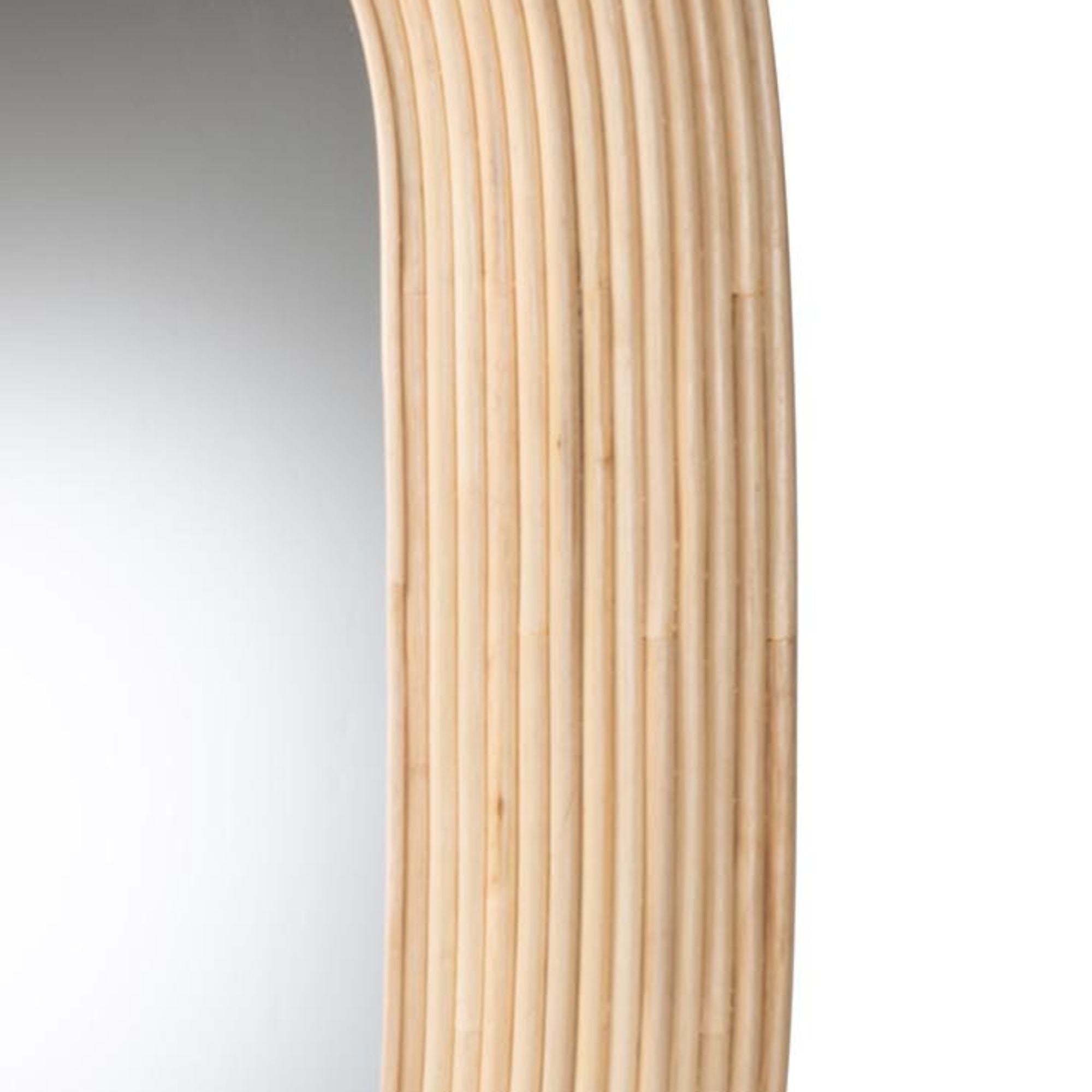Shelby Rattan Oval Accent Wall Mirror