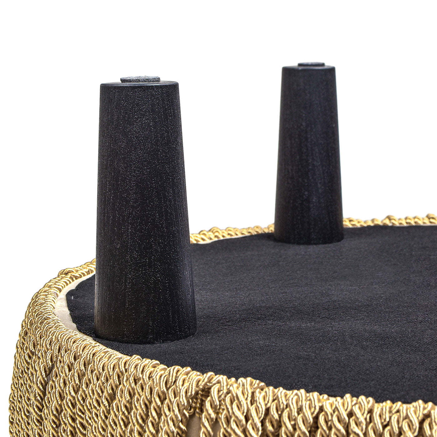 Yolanda 24" Round Upholstered Accent Ottoman, Olive Green Performance Velvet