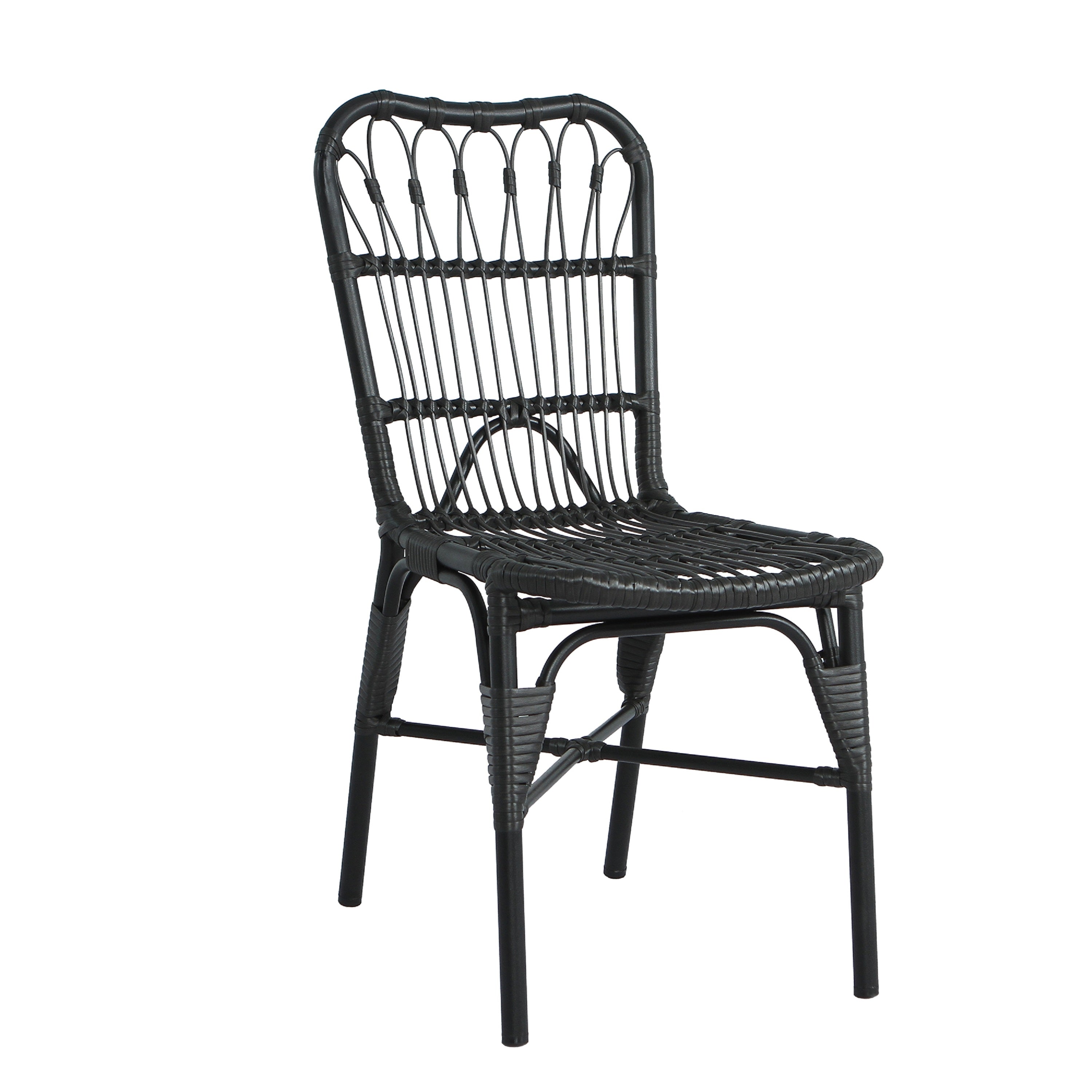 Outdoor Rattan Patio Dining Chairs, Set of 2