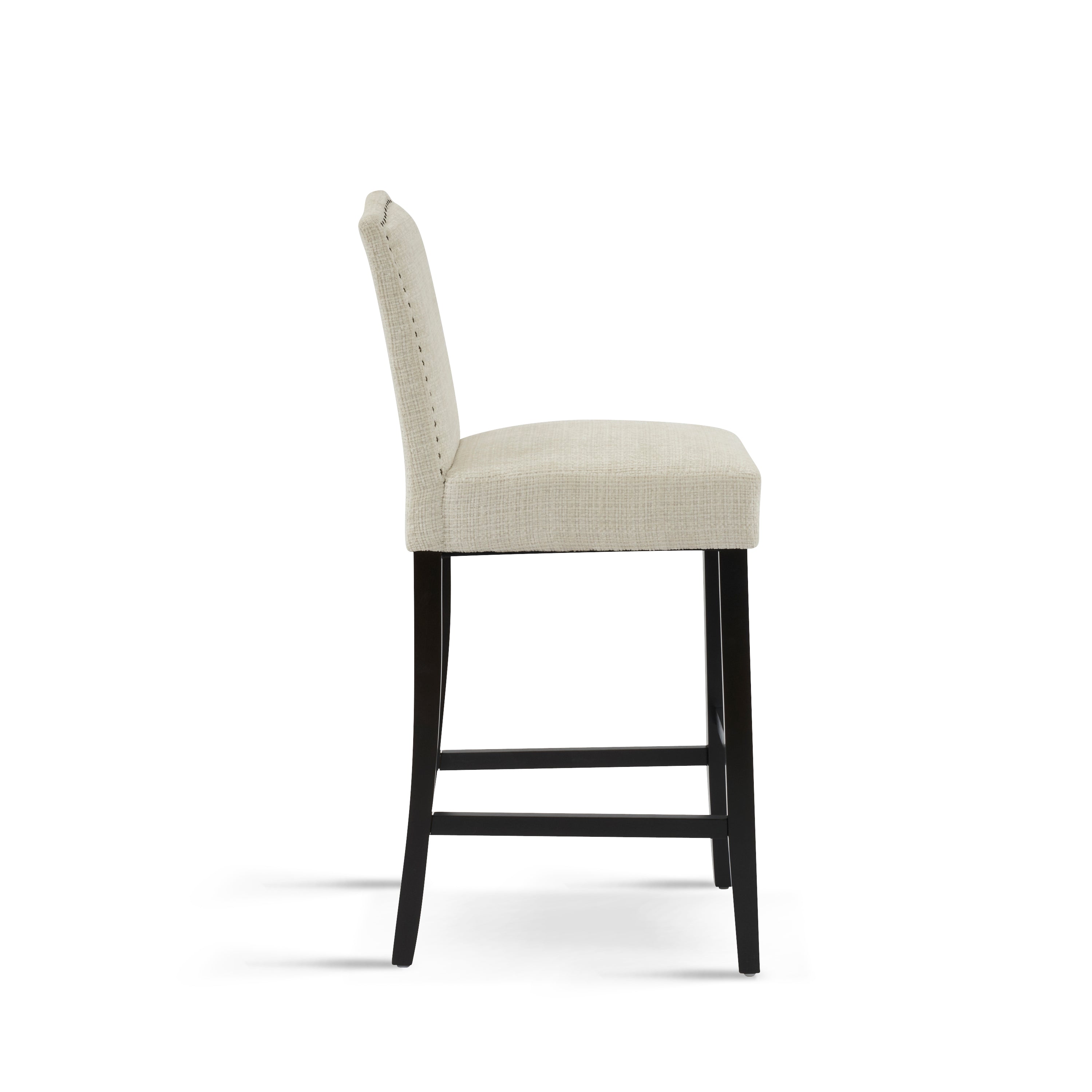 Upholstered Counter Stools with Rubberwood Legs