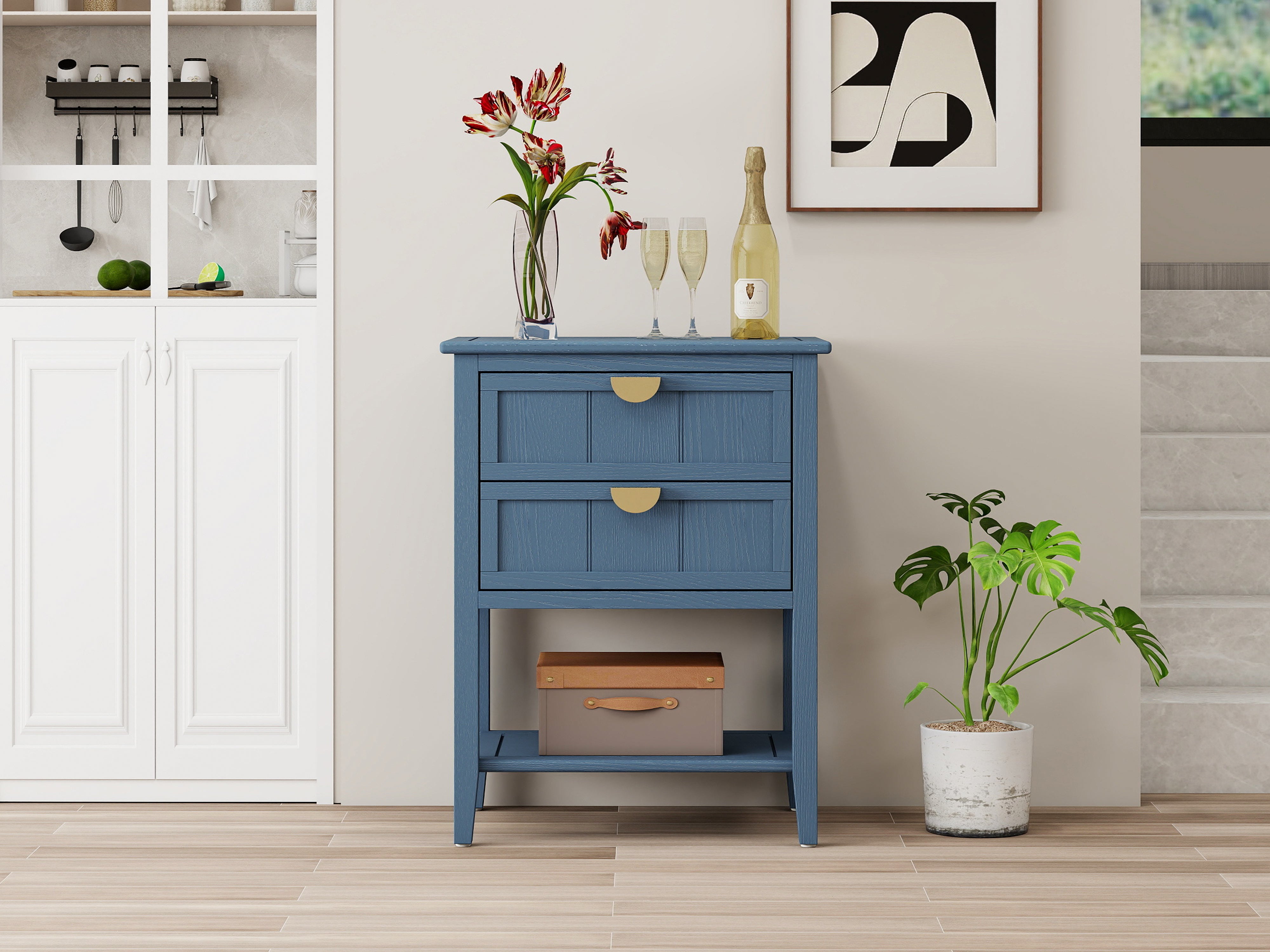 2 Drawer Side Table
