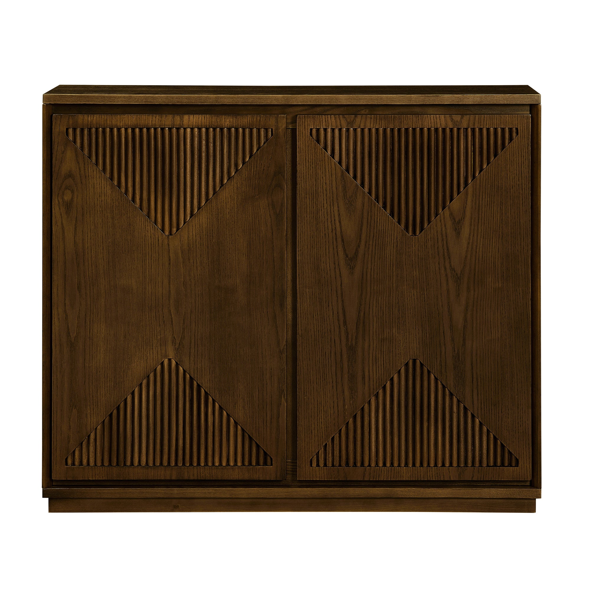 Mid Century Modern V-Shape Narrow Storage Cabinet