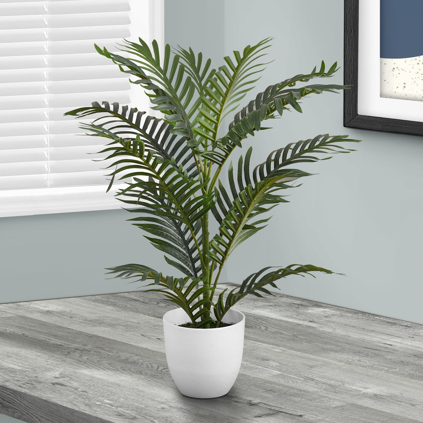 28" Tall Artificial Palm Tree with White Pot