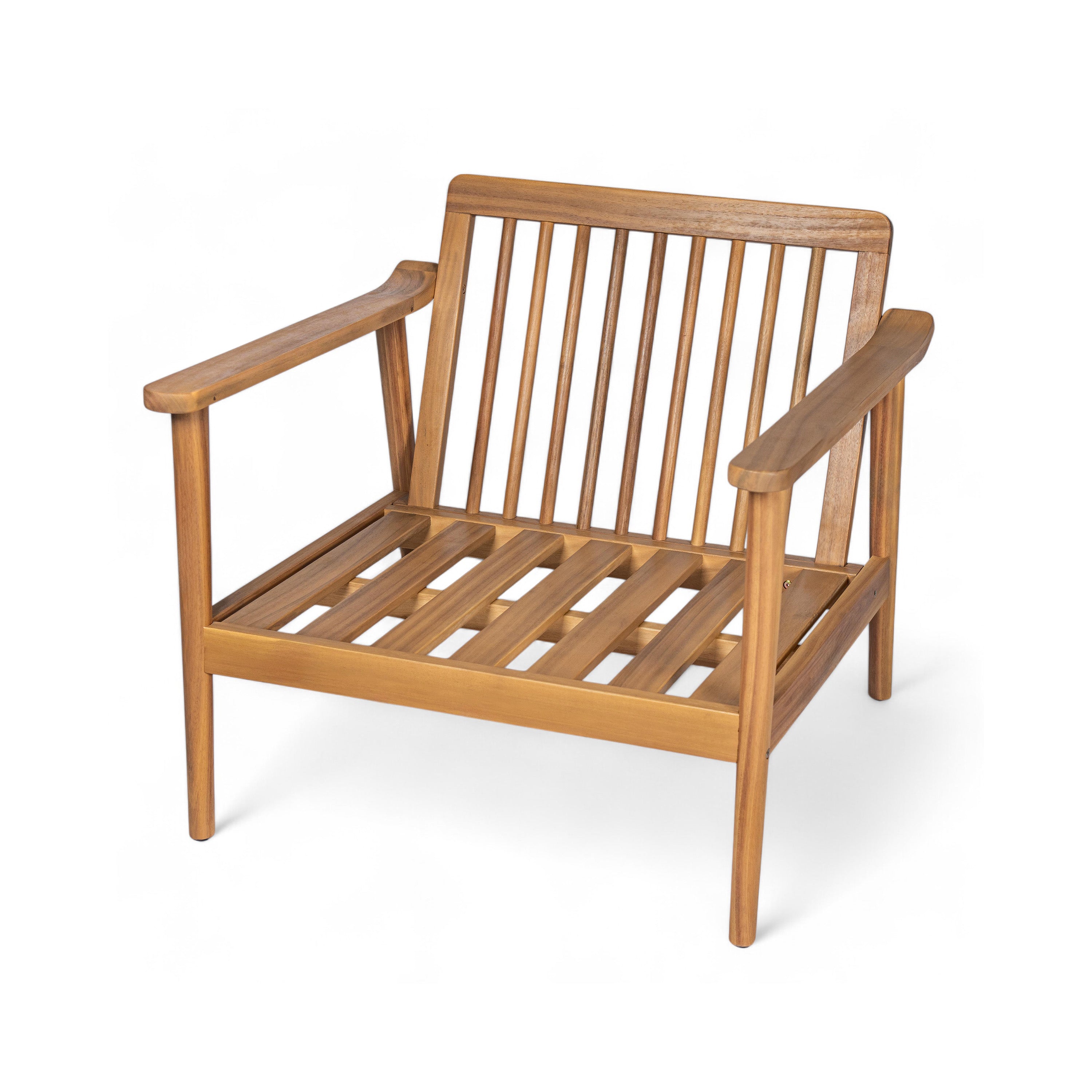 Mid-Century Modern Outdoor Lounge Chair with Cushions