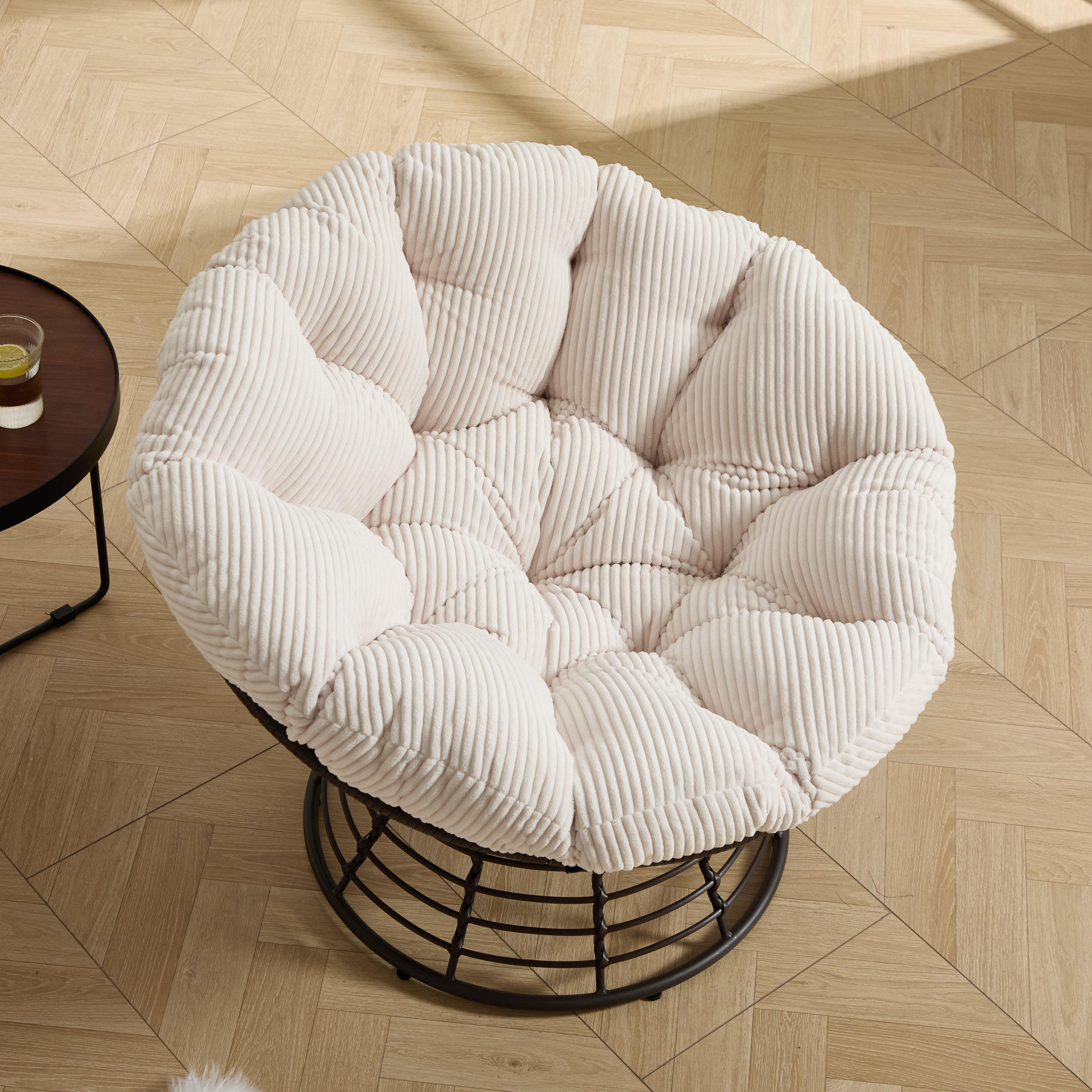 The Original Papasan™ 360° Swivel Indoor Outdoor Wicker Papasan Chair with Soft Thick Cushion