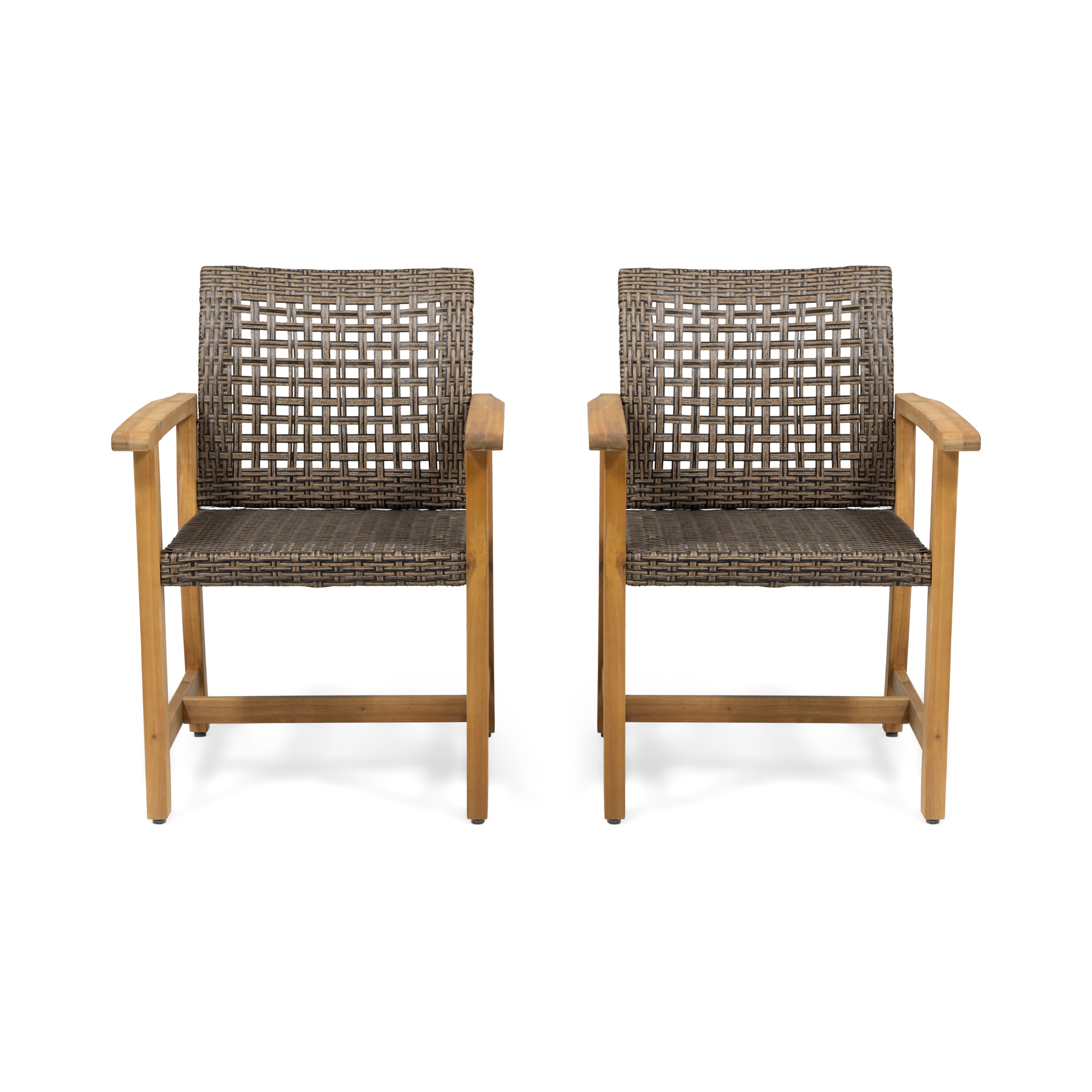 Hampton Outdoor Rattan Dining Chairs, Set of 2