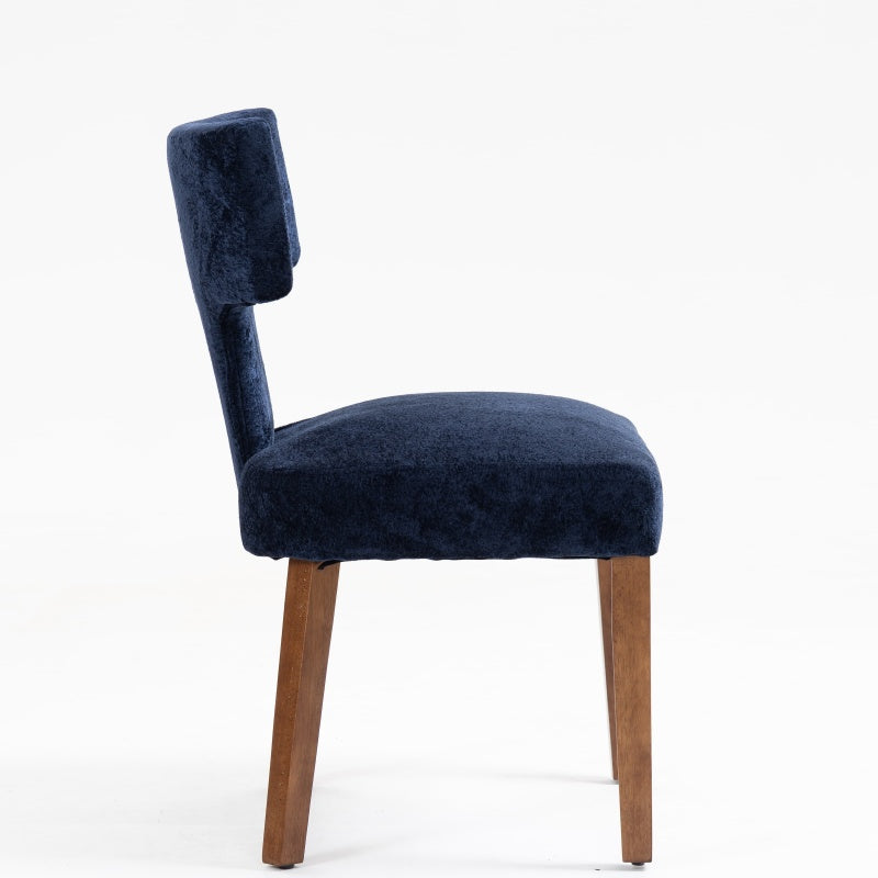 Upholstered T-Back Dining Chairs, Set of 2