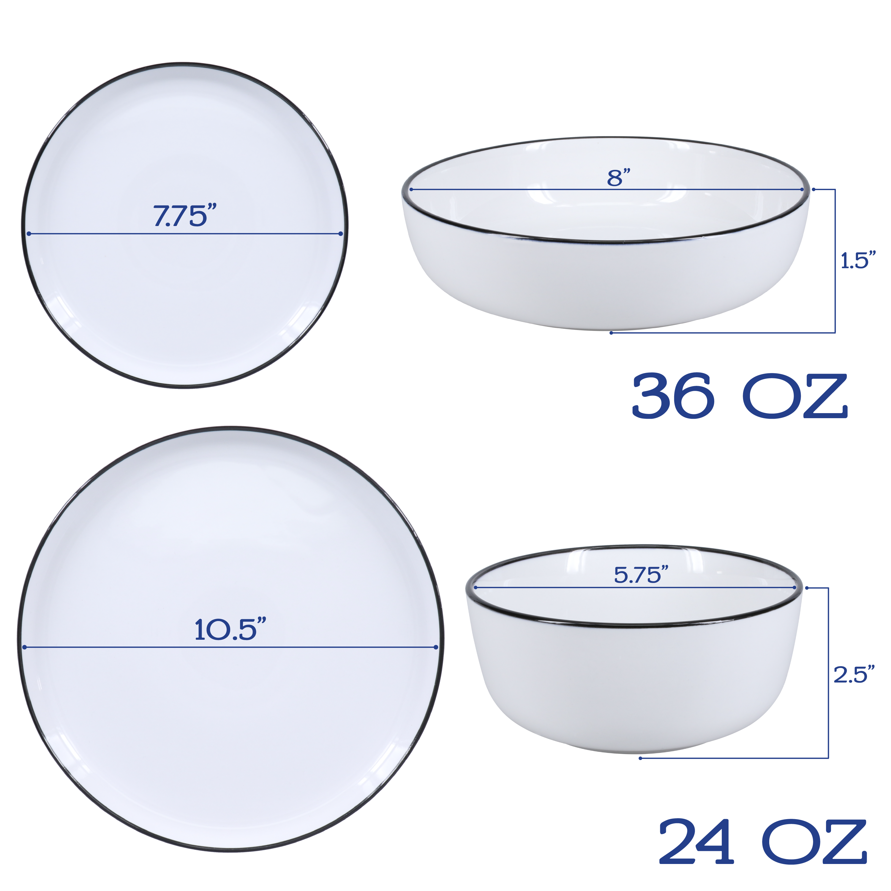 Silhouette 16 Piece Dinnerware Set
