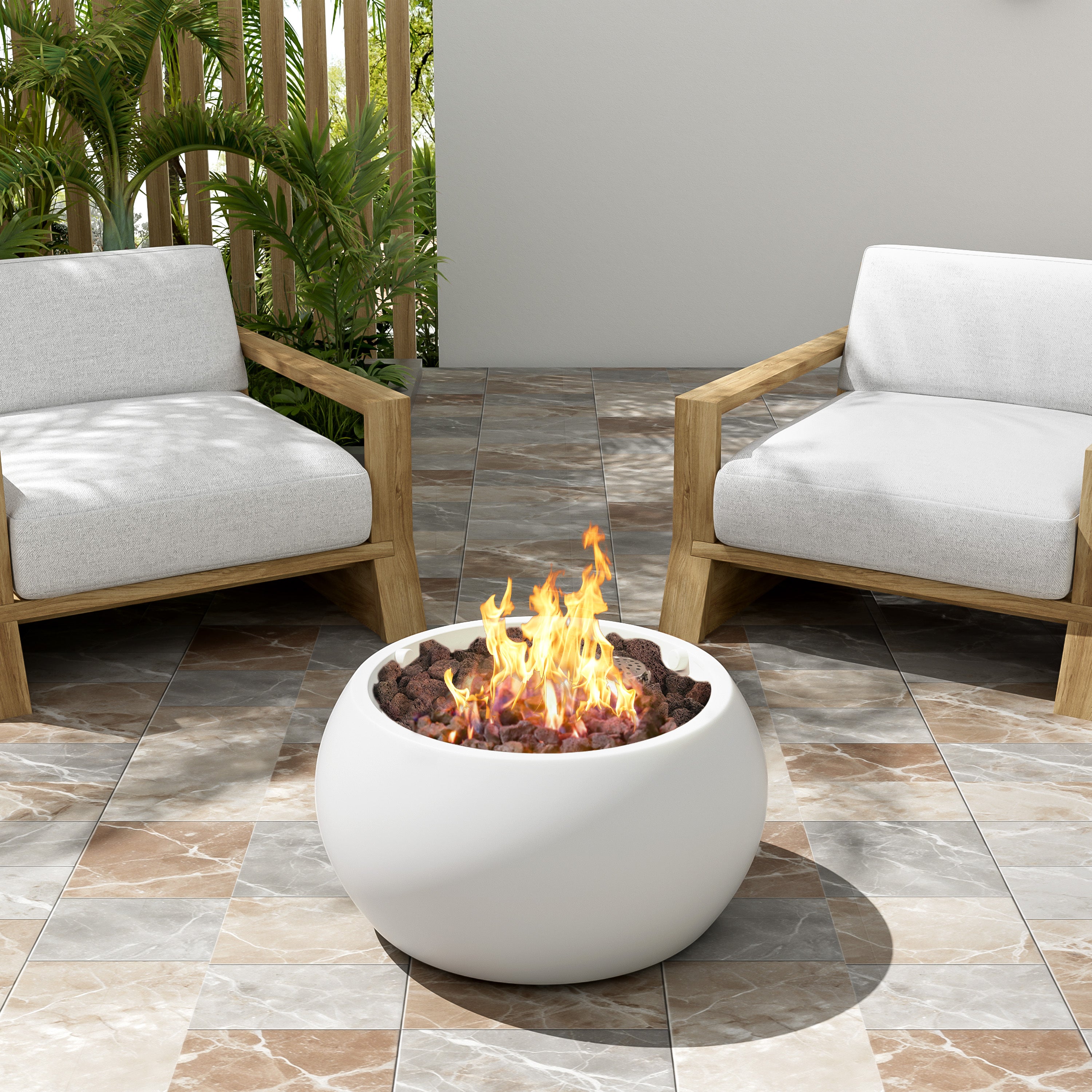 Patio MGO Propane Fire Pit, 40,000BTU, Tank Cover Not Provided