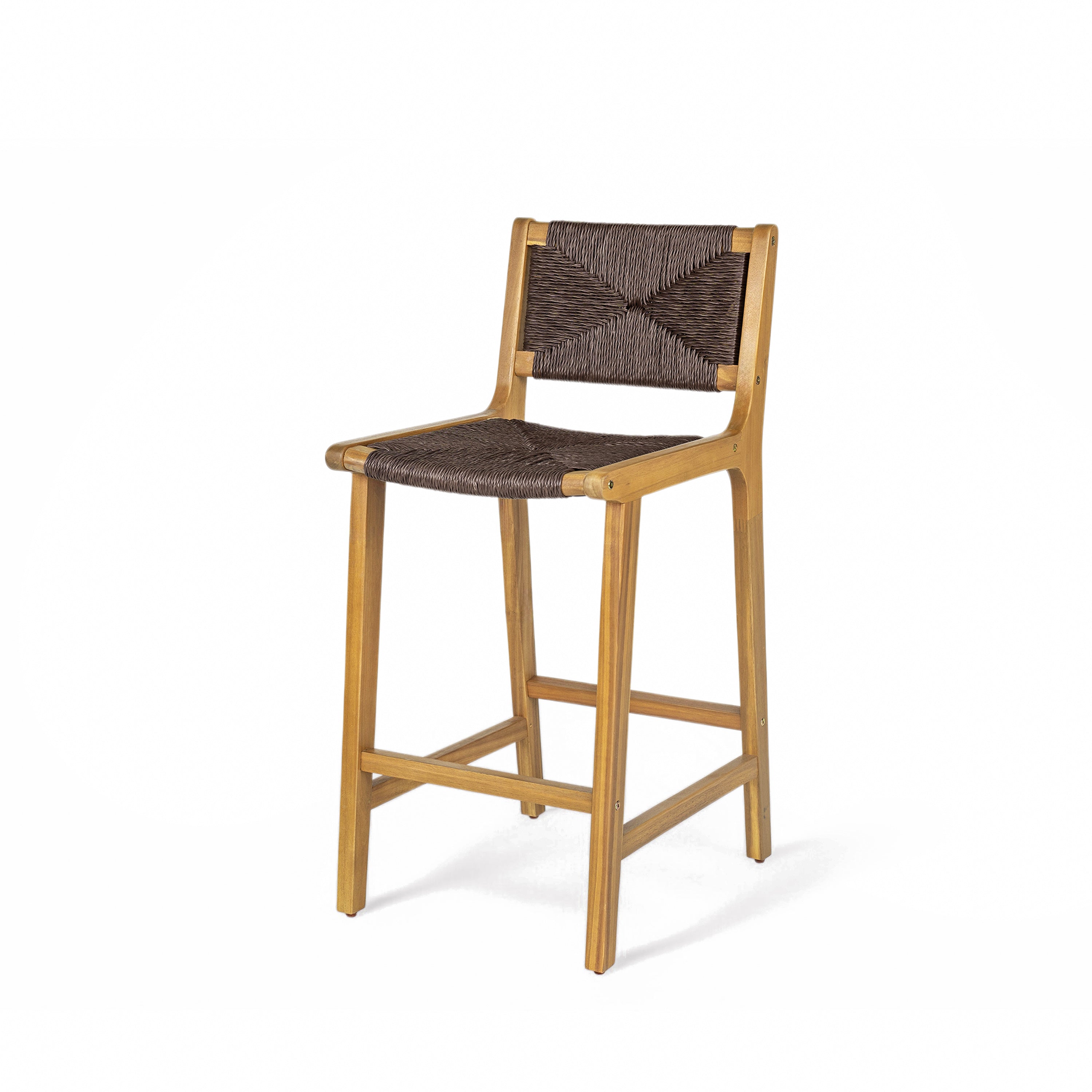 Catalina Acacia Wood Outdoor Armless Barstool