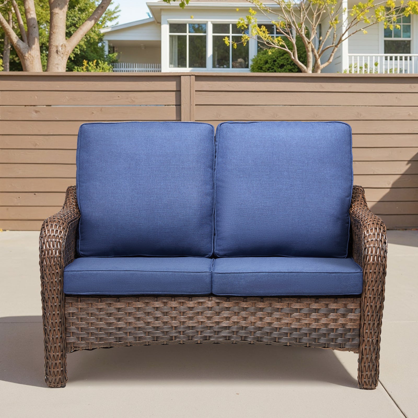Marlowe Wicker Outdoor Loveseat