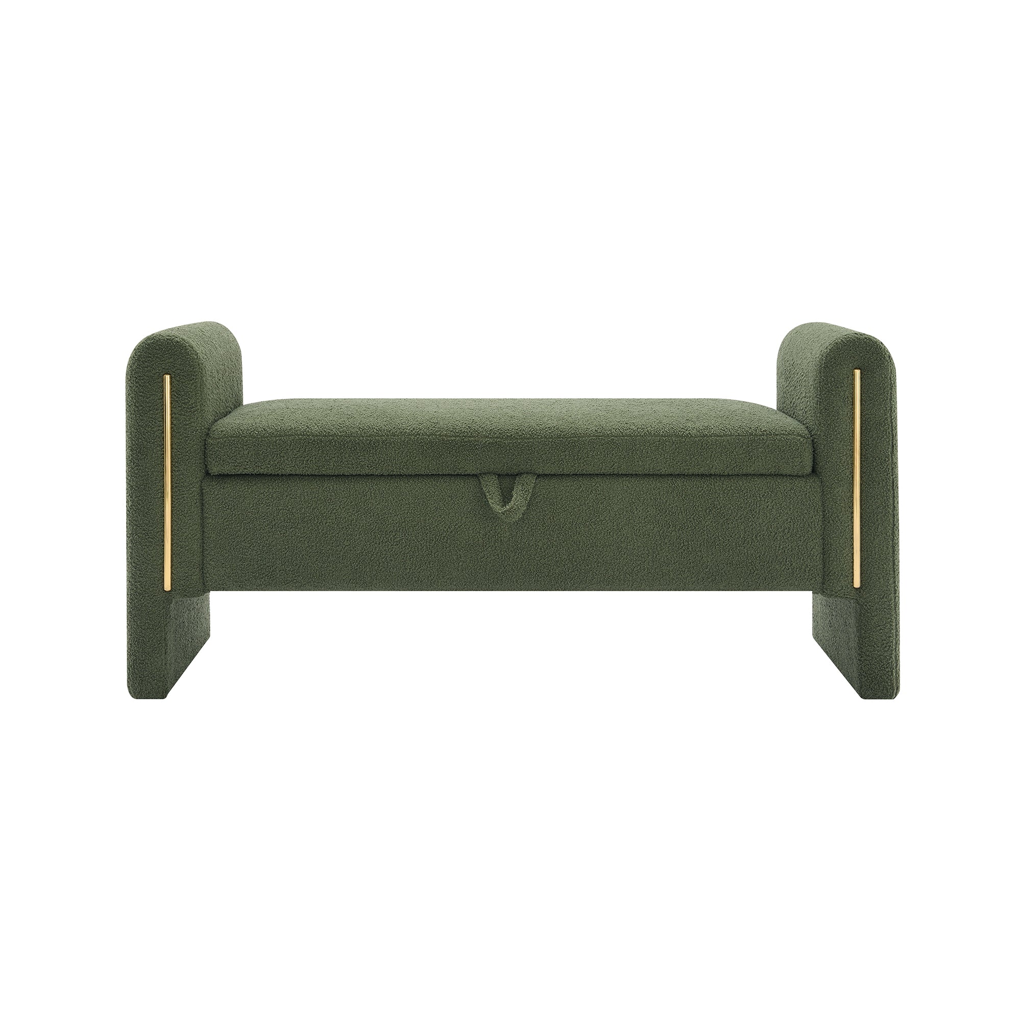 Modern Teddy Bench with Arms and Storage