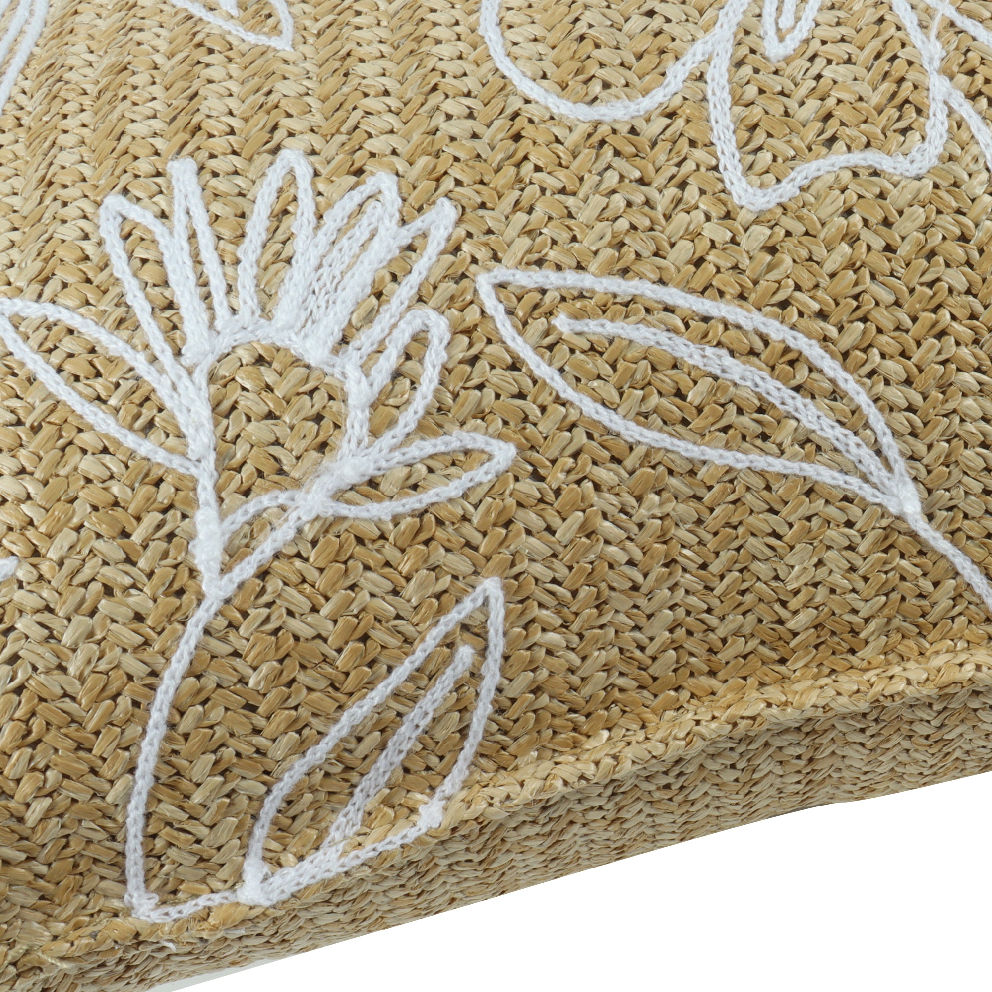 Woven Floral Print Outdoor Square Pillows, Set of 2