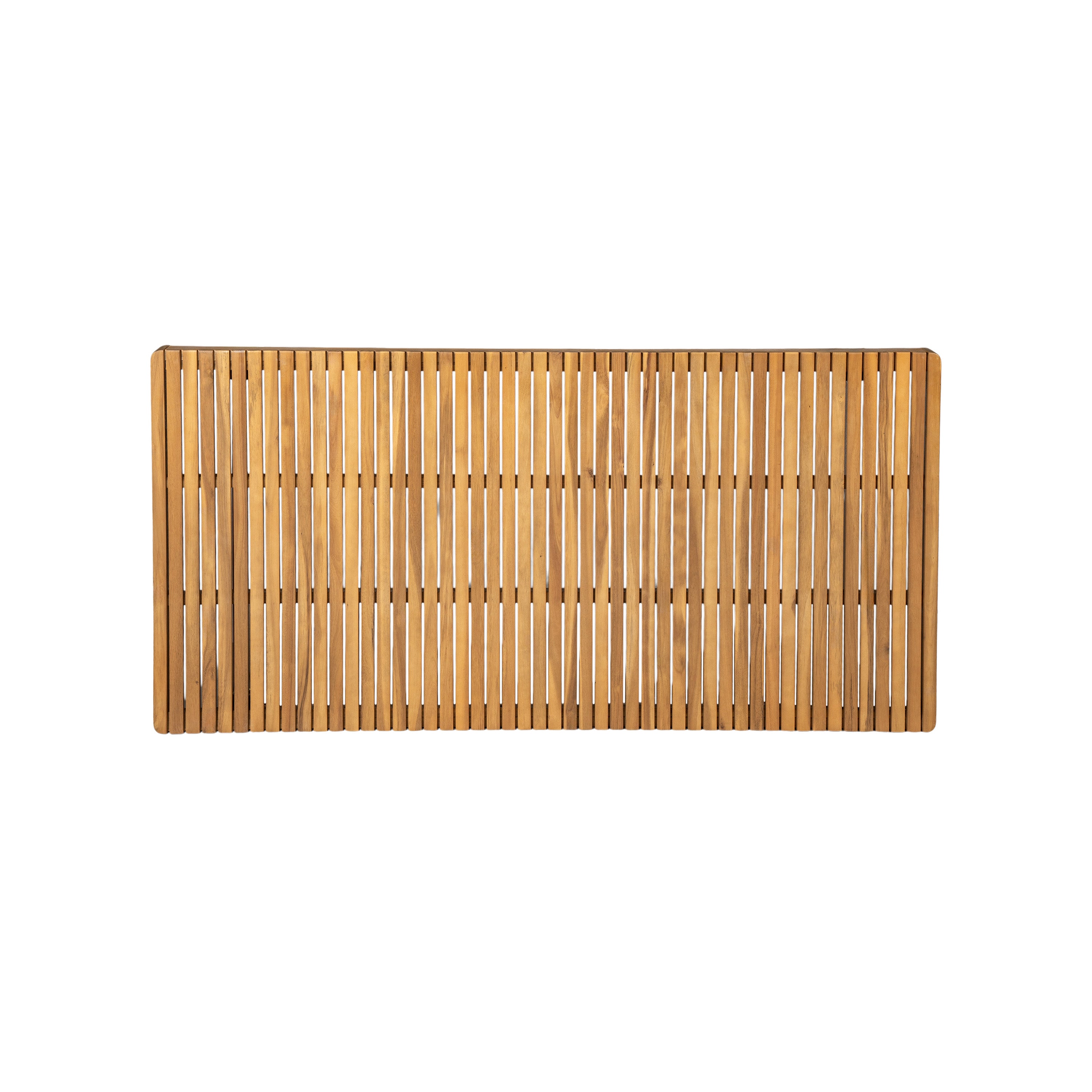 69' Acacia Wood Outdoor Dining Table with Slatted Top