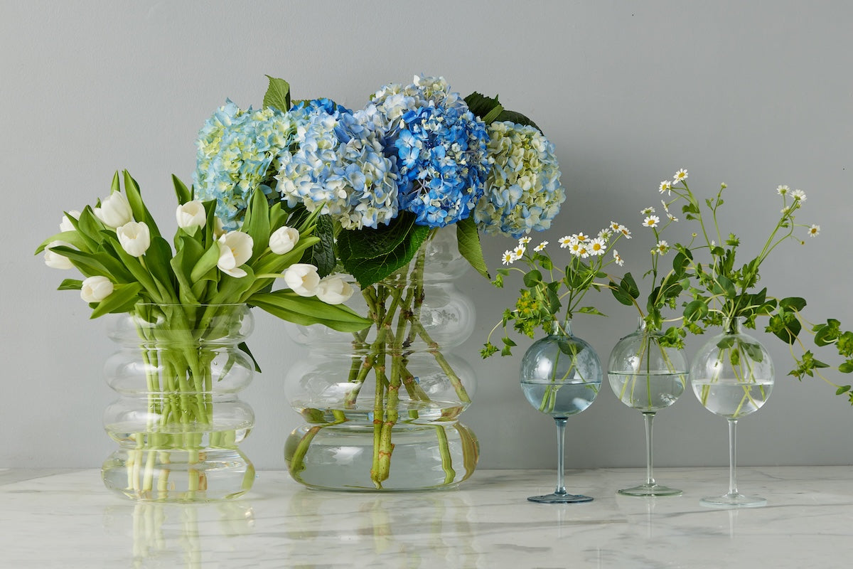 Clear Wine Glass Vase