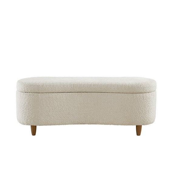 Gardenia Upholstered Flip Top Storage Bench with Solid Wood Legs