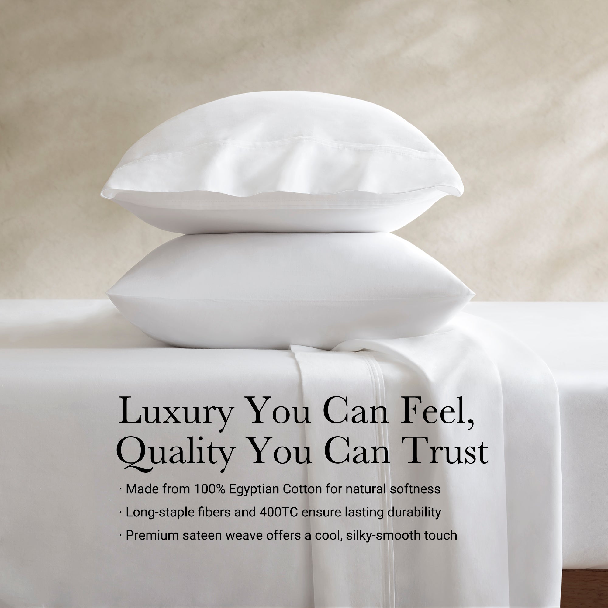 100% Egyptian Cotton Sateen Sheet Set